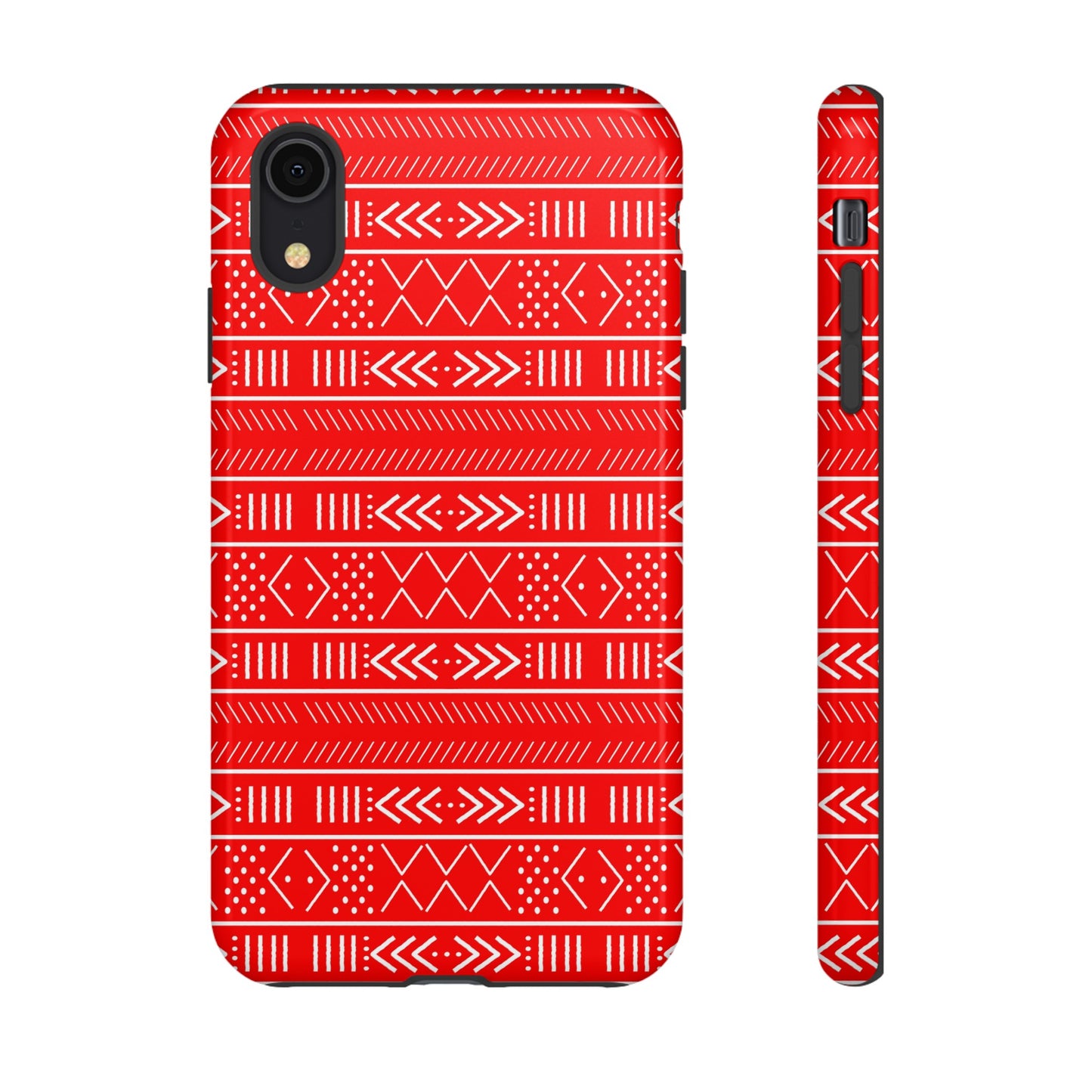 Red and White iPhone Tough Cases | Mudcloth iPhone Case | Afrocentric iPhone Case