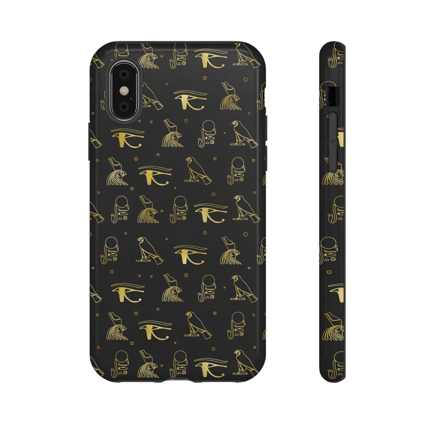 Black Gold Egyptian iPhone Tough Cases | Egyptian iPhone Case | Afrocentric iPhone Case