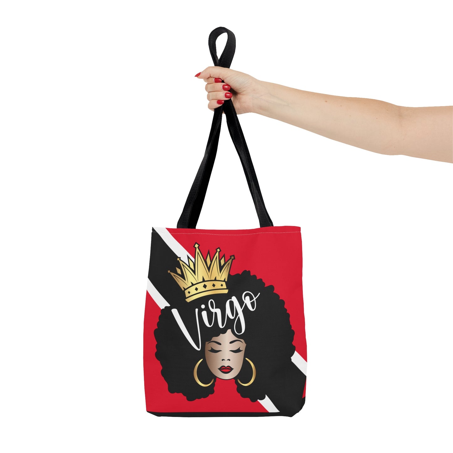 Trinidad Flag African American Woman Tote Bag | African Queen Bag | Black Girl Bag | Virgo Bag
