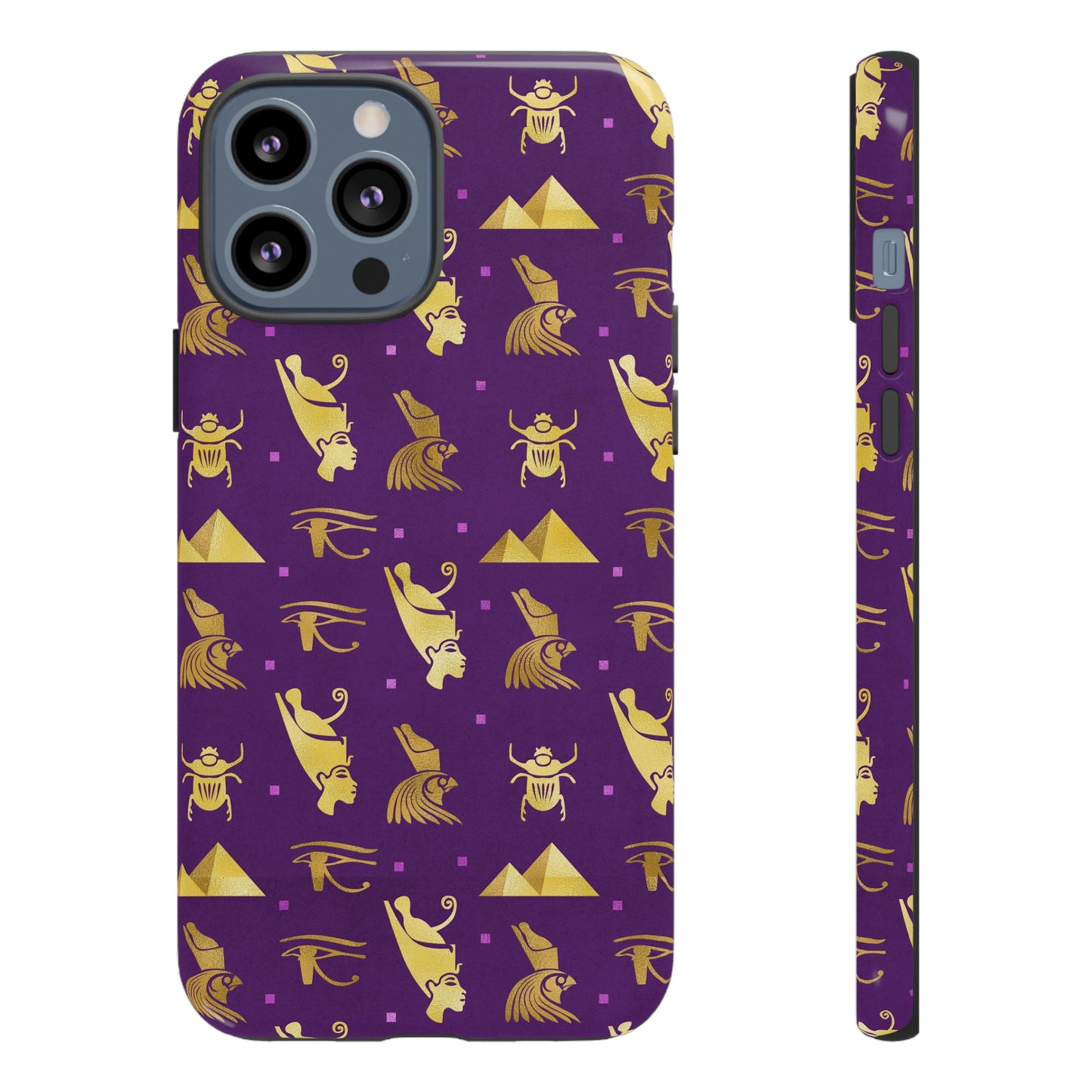 Purple and Gold Egyptian iPhone Tough Cases | Egyptian iPhone Case | Afrocentric iPhone Case