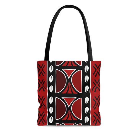 Red Mudcloth Inspired Tote Bag