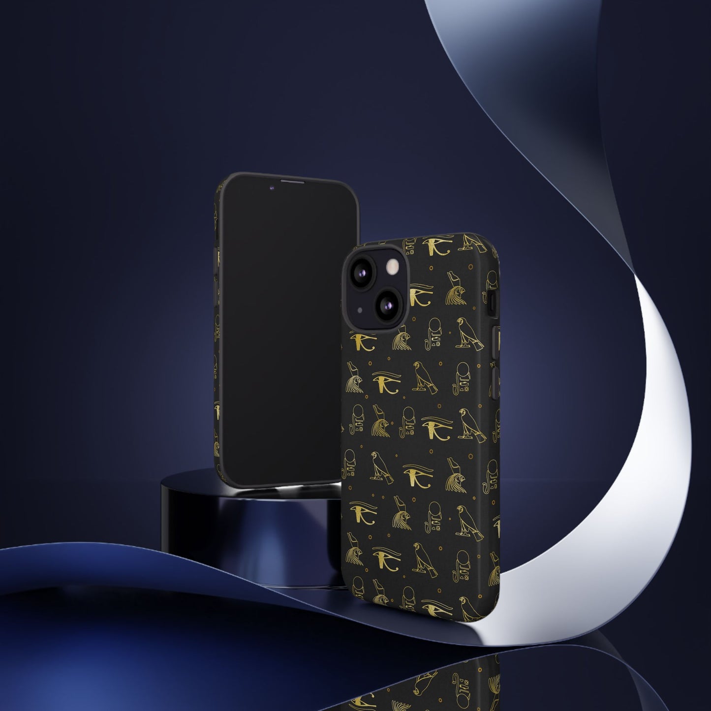 Black Gold Egyptian iPhone Tough Cases | Egyptian iPhone Case | Afrocentric iPhone Case