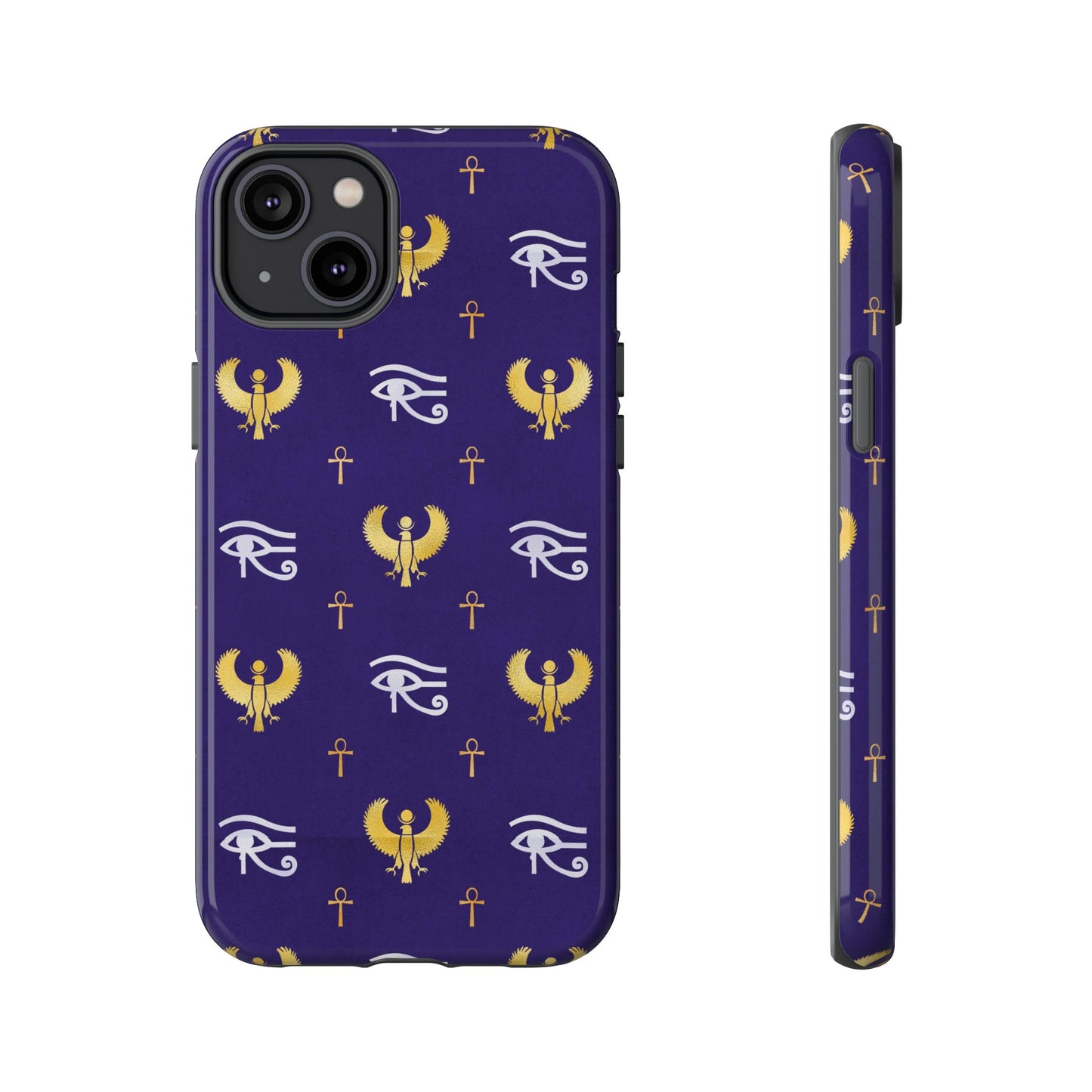 Blue Gold Egyptian iPhone Tough Cases | Egyptian iPhone Case | Afrocentric iPhone Case