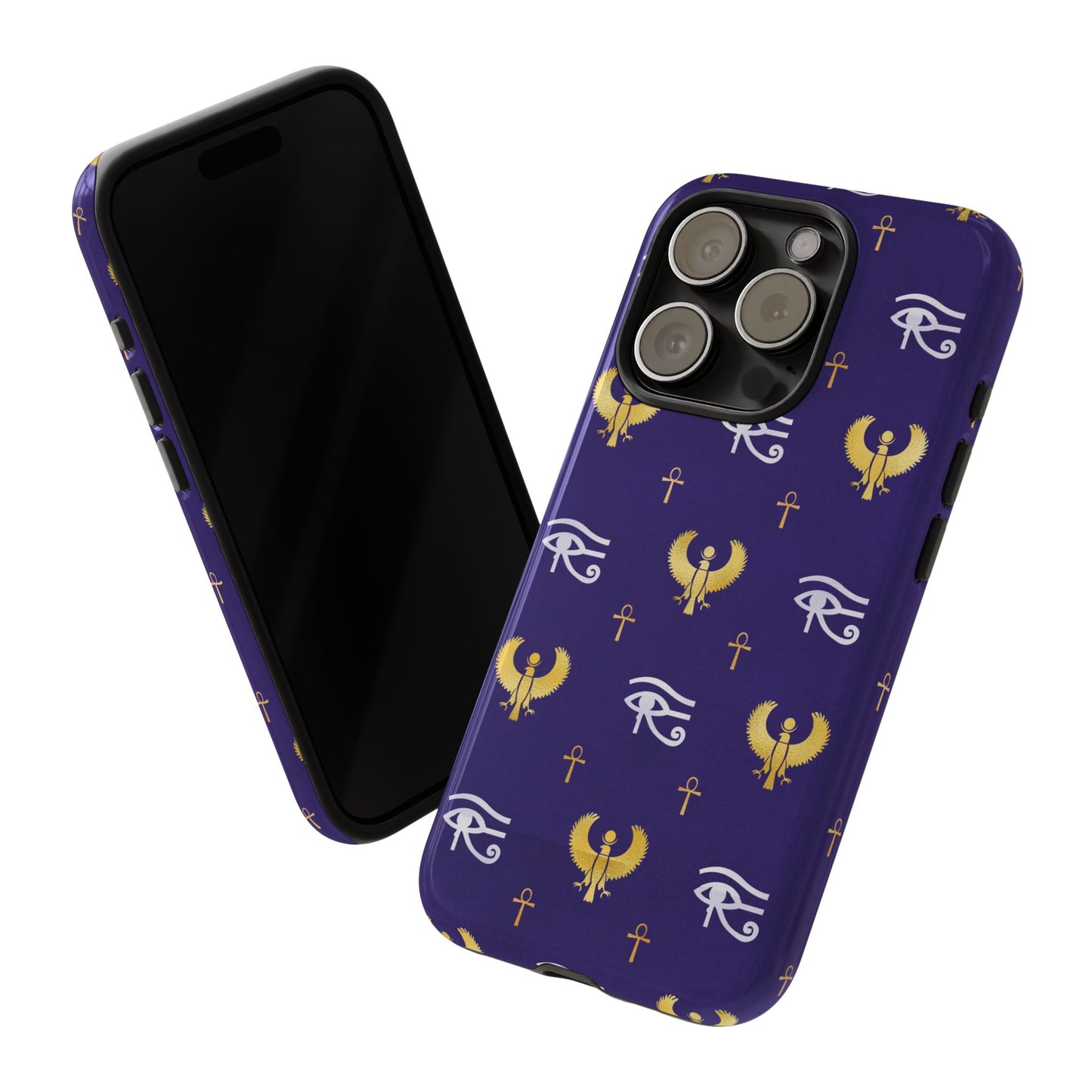 Blue Gold Egyptian iPhone Tough Cases | Egyptian iPhone Case | Afrocentric iPhone Case
