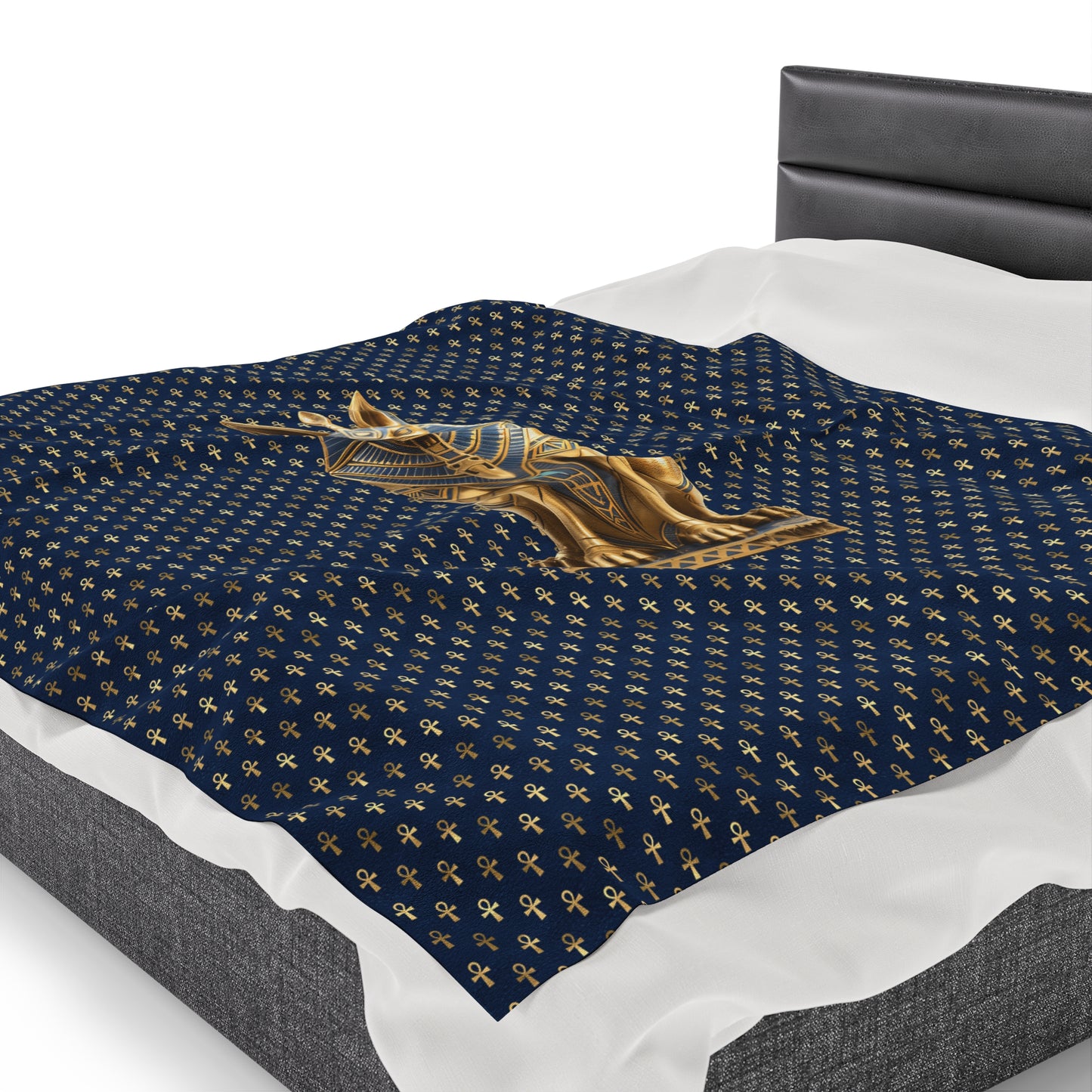 Anubis Egyptian Plush Blanket