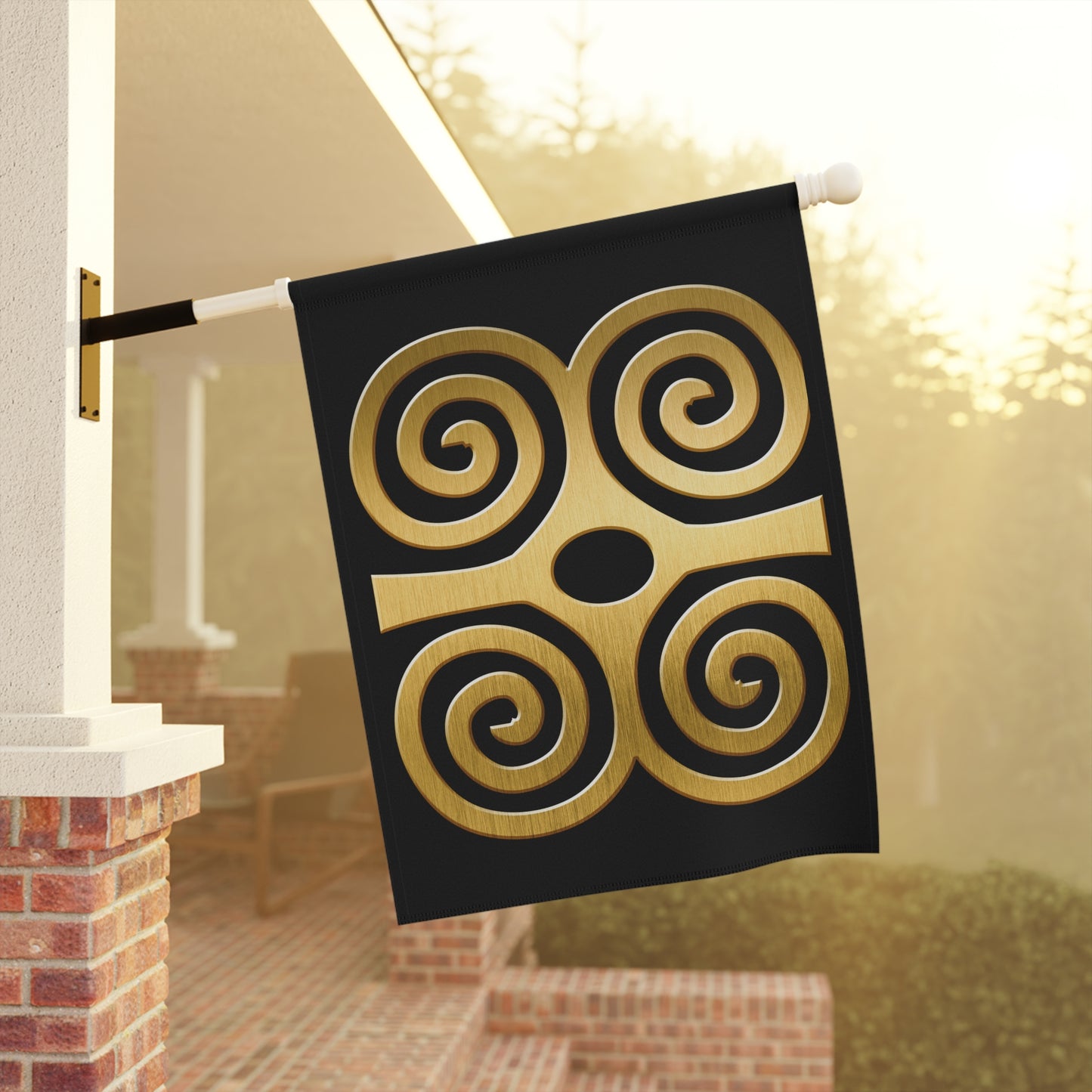 Dwennimmen Home Flag | House Banner | Black Gifts | Yard Gifts | Yard Flag | Adinkra Banner
