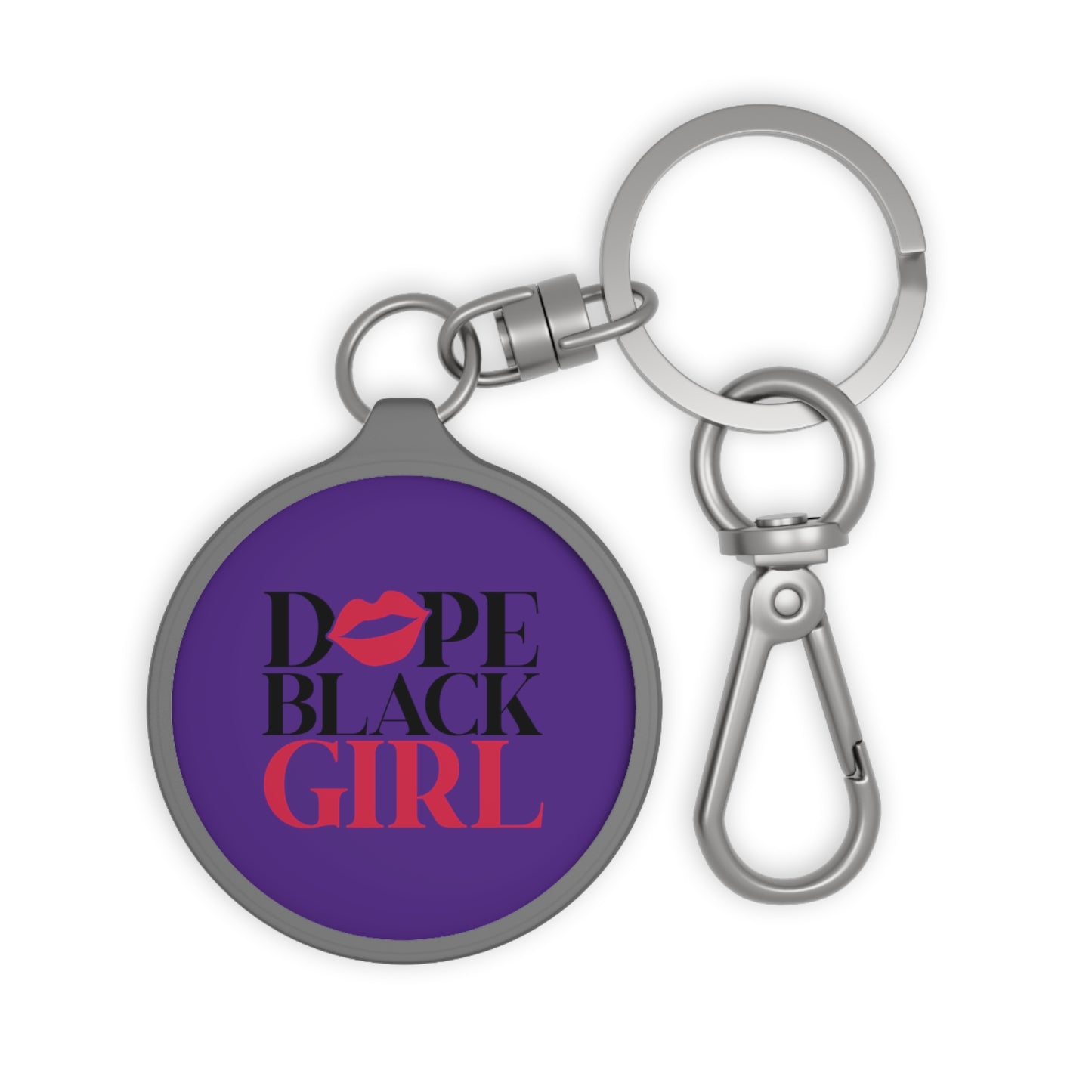 Dope Black Girl Keyring Tag | Black Girl Rocks Keychain