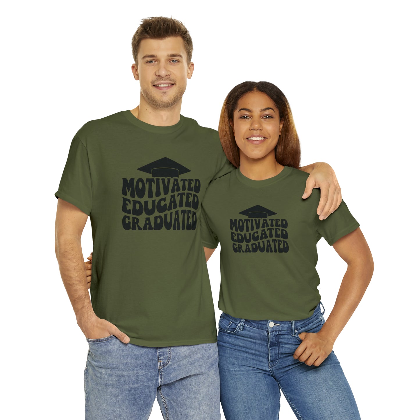 Motivated..Educated..Graduated Cotton Tee