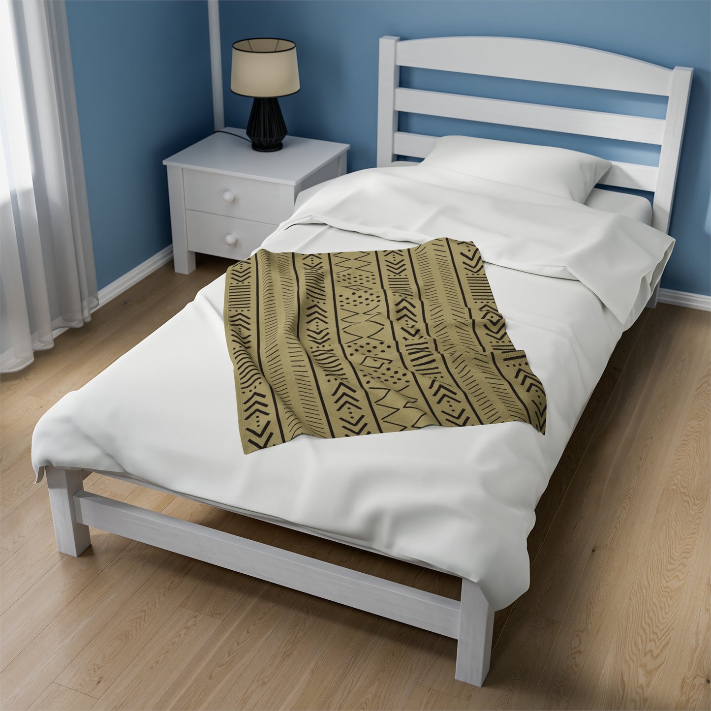 Beige Mudcloth Inspired Blanket