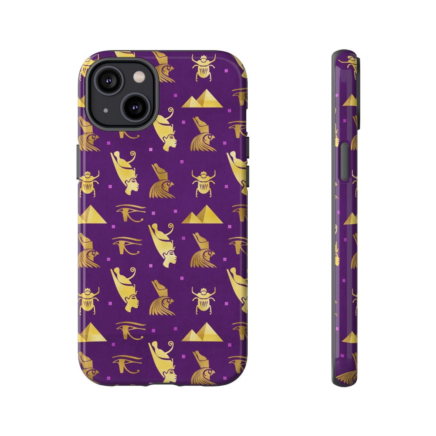 Purple and Gold Egyptian iPhone Tough Cases | Egyptian iPhone Case | Afrocentric iPhone Case