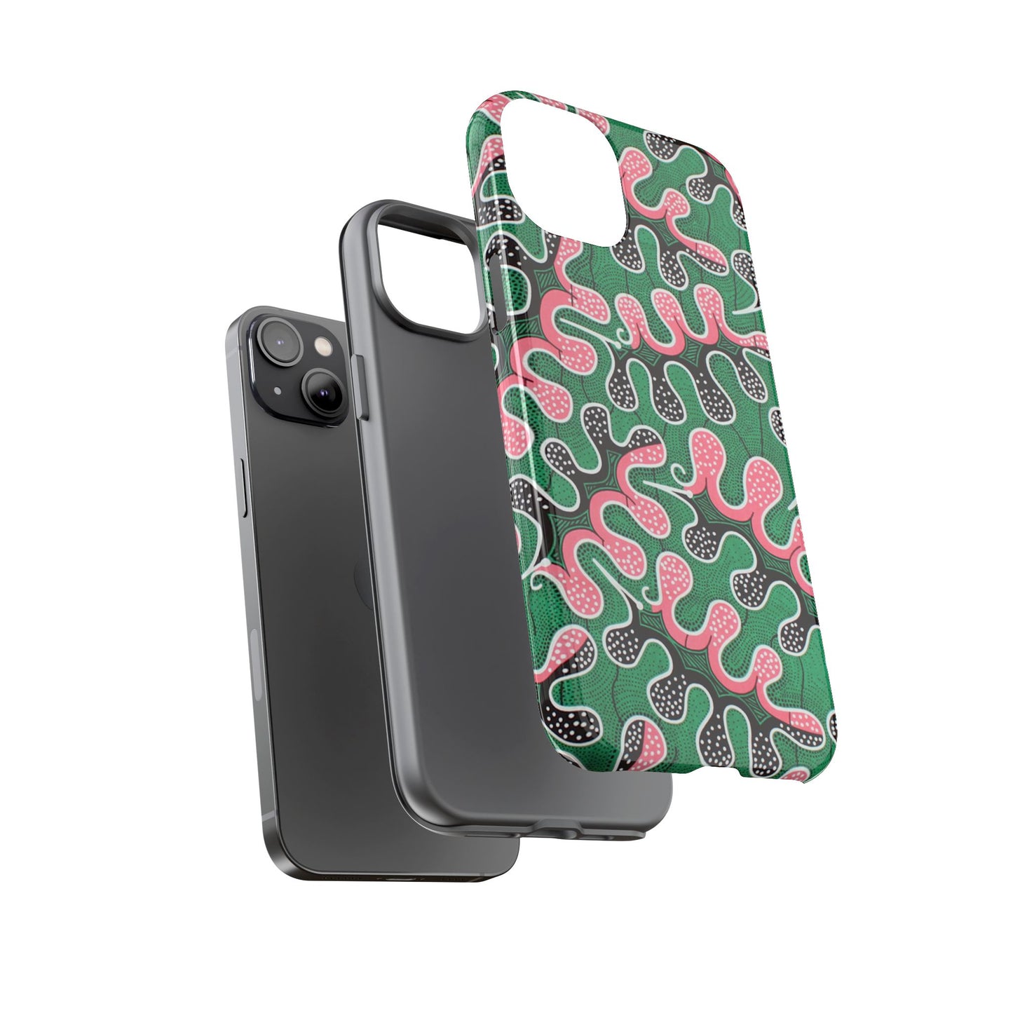 Green Pink iPhone Tough Cases | Ankara iPhone Case | Afrocentric iPhone Case