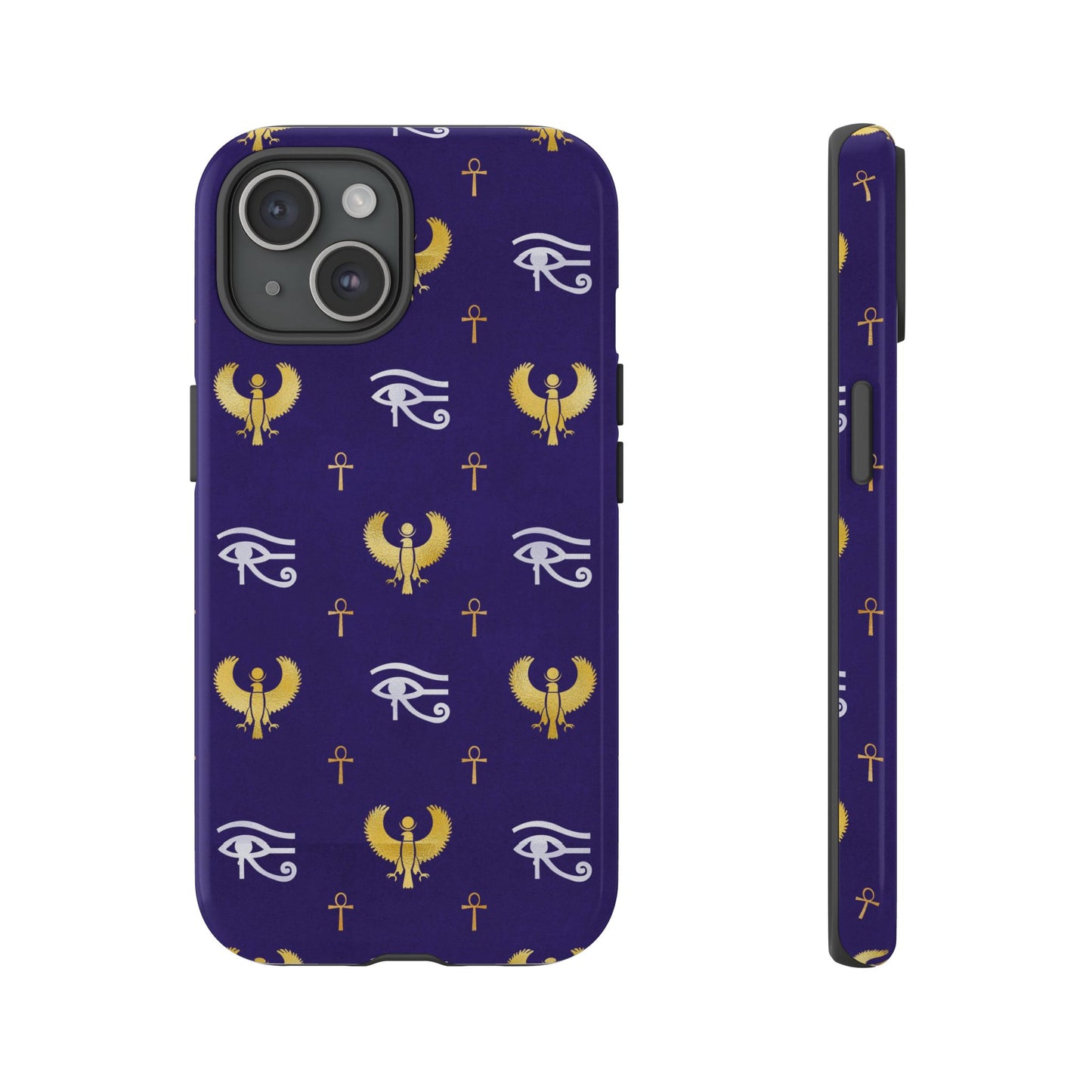 Blue Gold Egyptian iPhone Tough Cases | Egyptian iPhone Case | Afrocentric iPhone Case