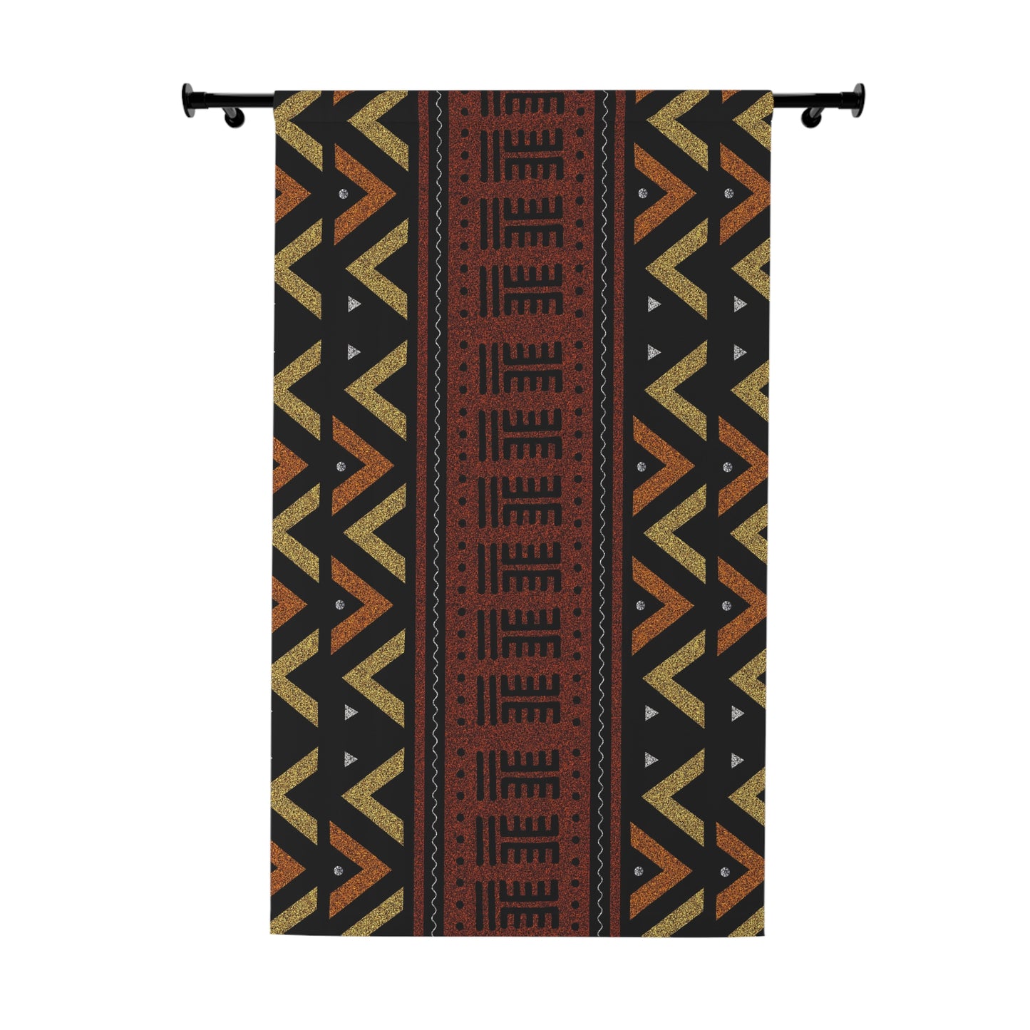 50× 84 Multi-colored Mudcloth Inspired Blackout Window Curtains (1 Piece ) Beige