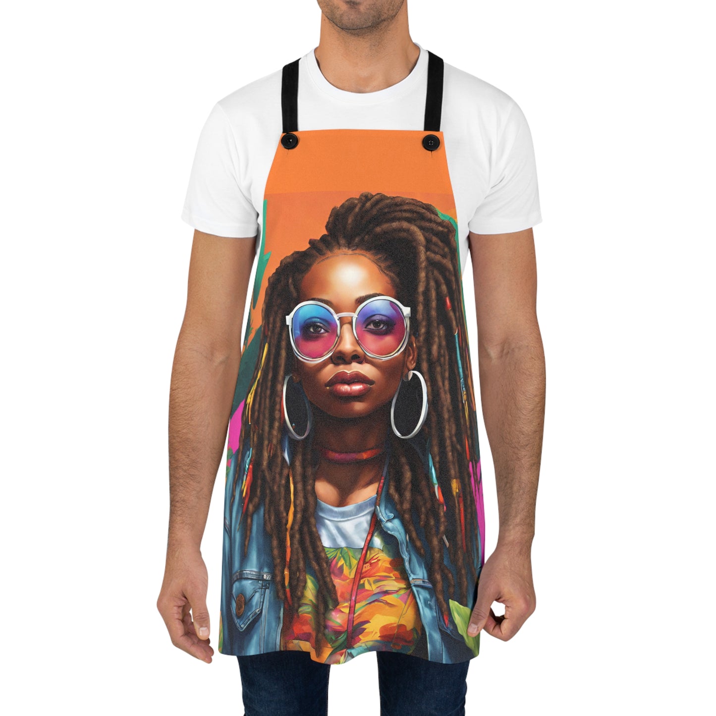 Apron - Melanin Queen with Dreadlocks and Glasses