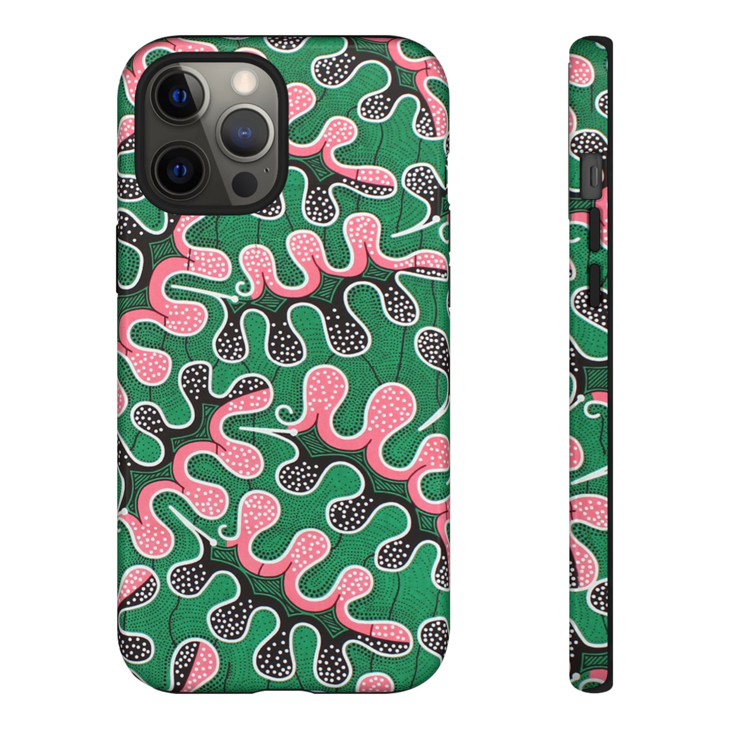 Green Pink iPhone Tough Cases | Ankara iPhone Case | Afrocentric iPhone Case