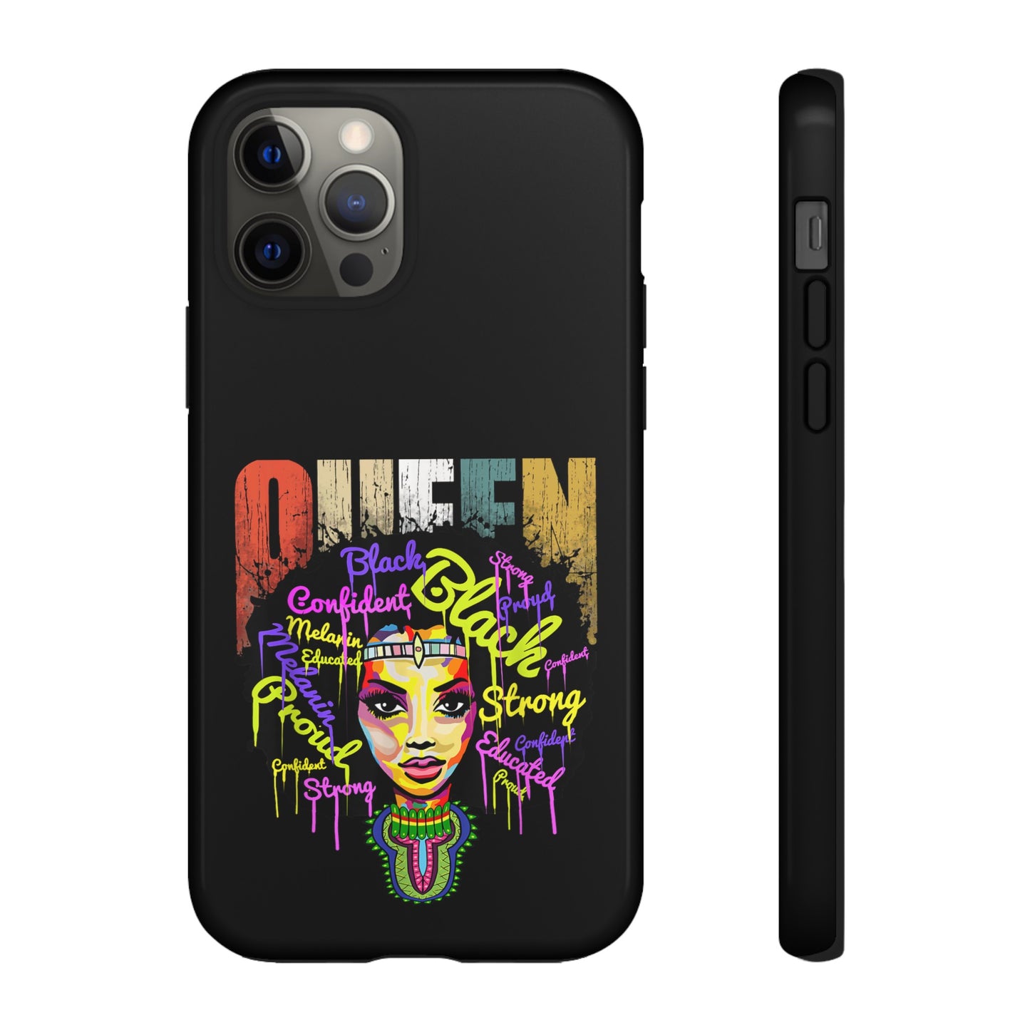 iPhone Black Queen Tough Cases | Ankara iPhone Case | Afrocentric iPhone Case