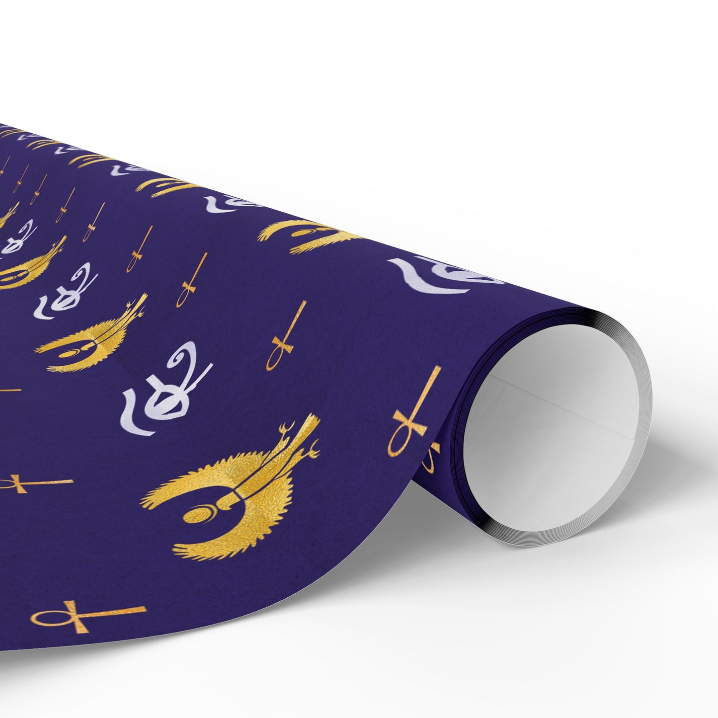 Blue Egyptian Wrapping Papers | Ankh Wrapping Paper | Afrocentric Wrapping Paper | Eye of Horus Craft Paper
