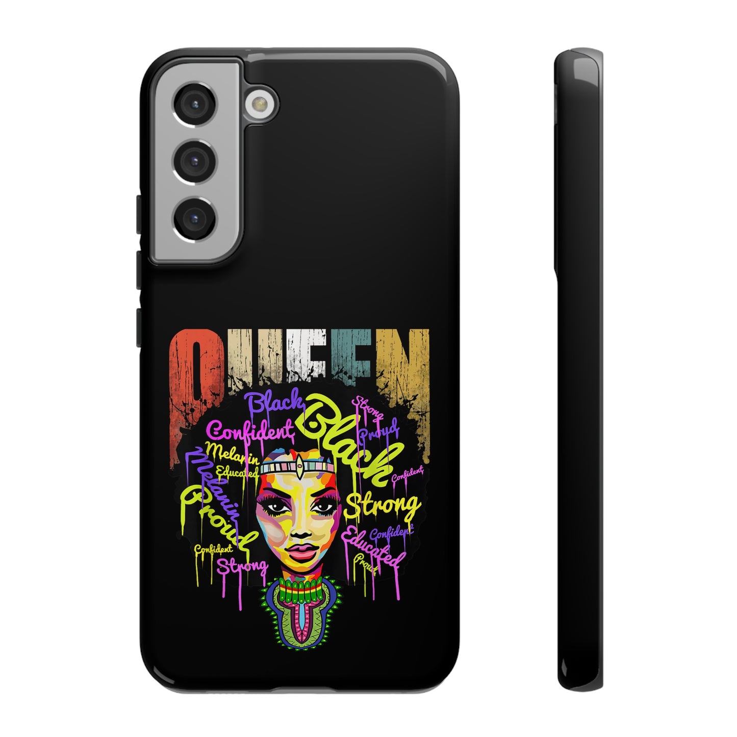 Black Queen Samsung Tough Cases | African Samsung Case | Afrocentric Samsung Case | Ankara Samsung Phone Case