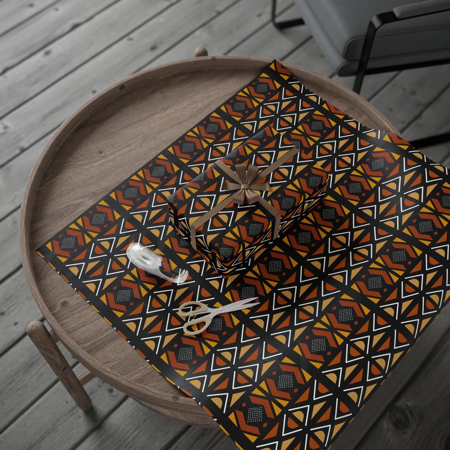 Mudcloth Inspired Wrapping Papers | African Wrapping Paper | Afrocentric Wrapping Paper | Mudcloth Craft Papers