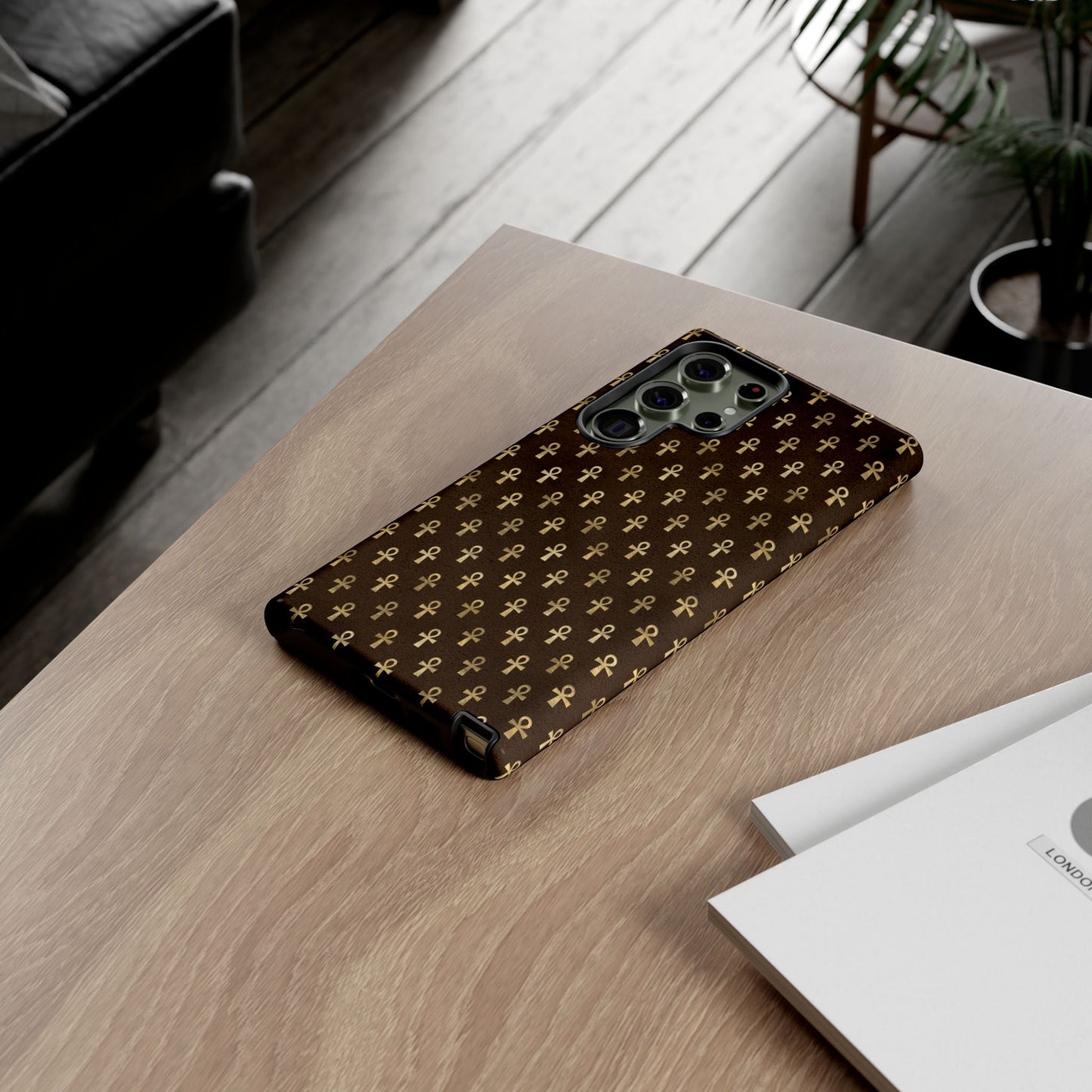 Brown Ankh Samsung Tough Cases | Egyptian Samsung Case | Ankh Samsung Case