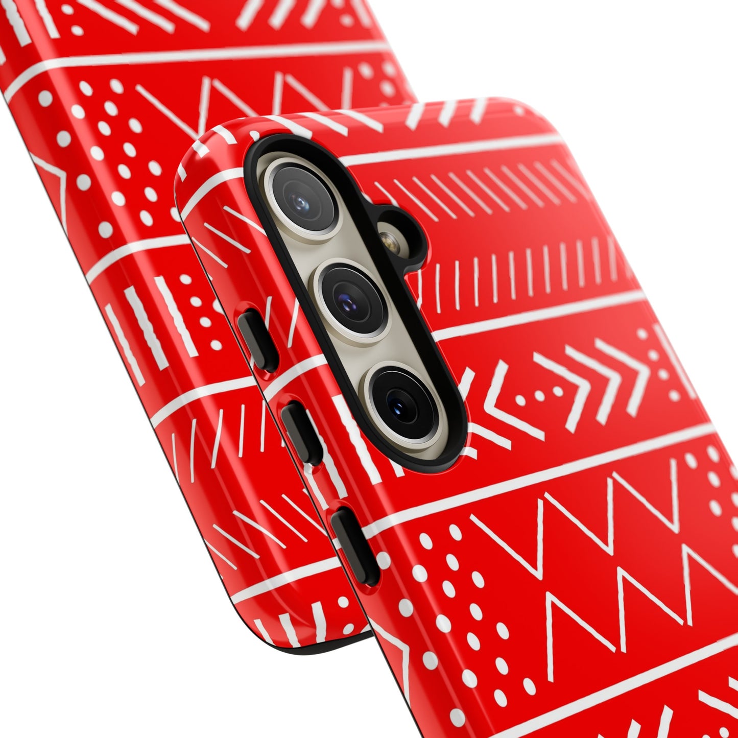 Red and White Mudcloth Samsung Tough Cases | African Samsung Case | Afrocentric Samsung Case | Mudcloth Samsung Case