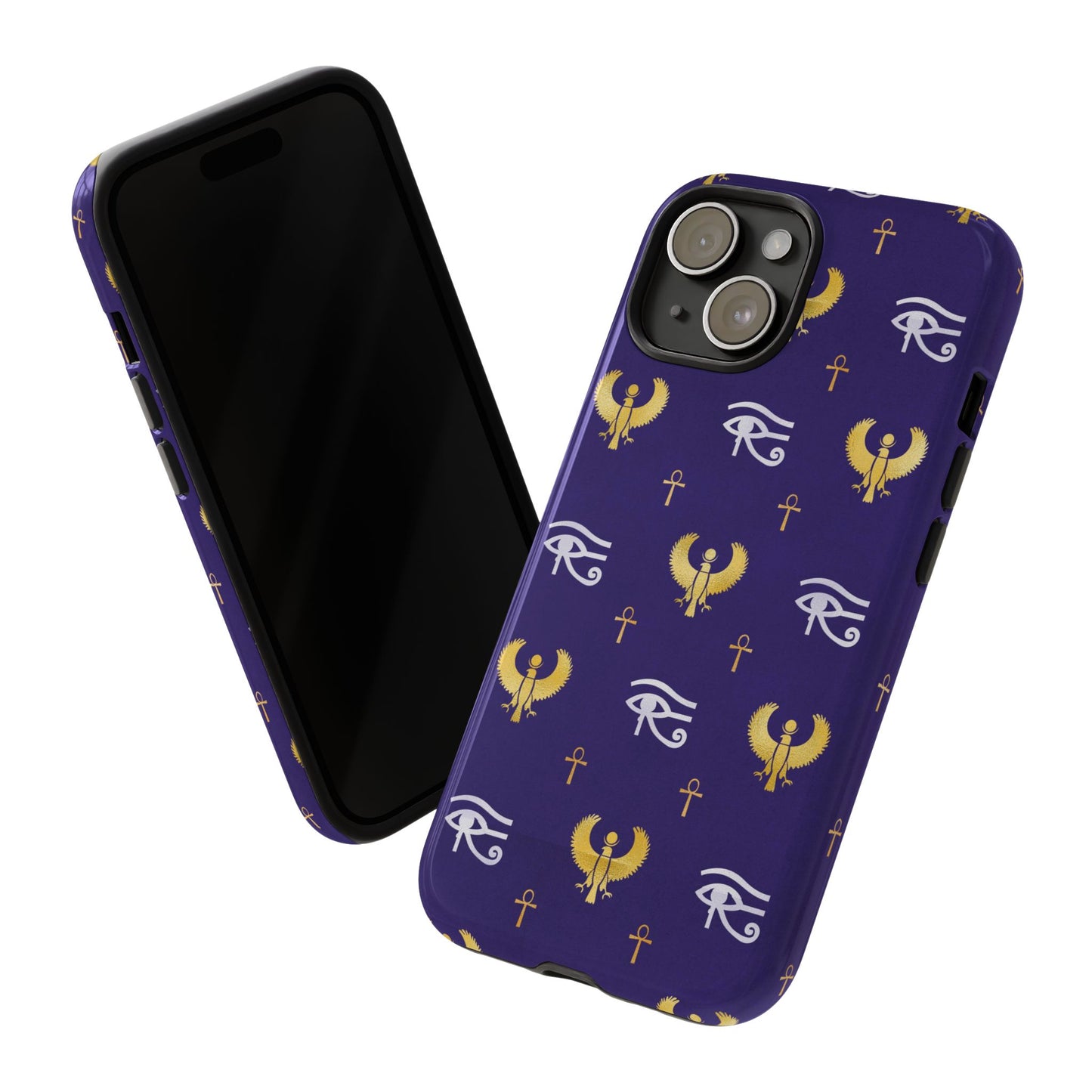 Blue Gold Egyptian iPhone Tough Cases | Egyptian iPhone Case | Afrocentric iPhone Case