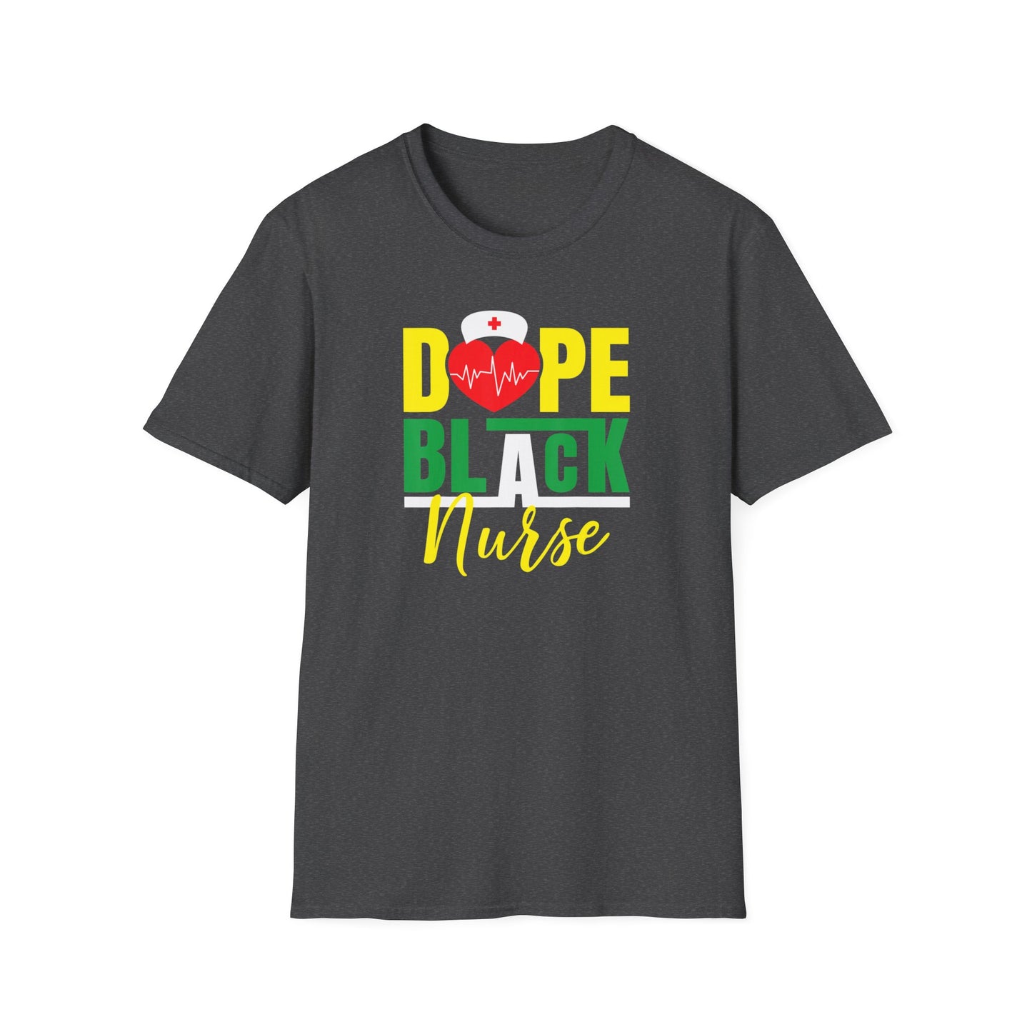 Dope Black Nurse Unisex Softstyle T-Shirt