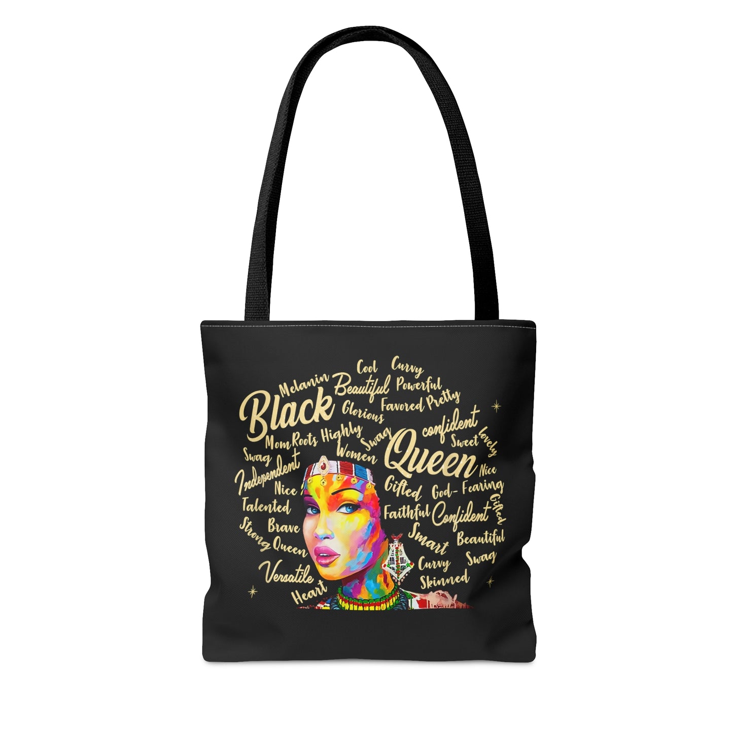 Personalized Black Queen Tote Bag