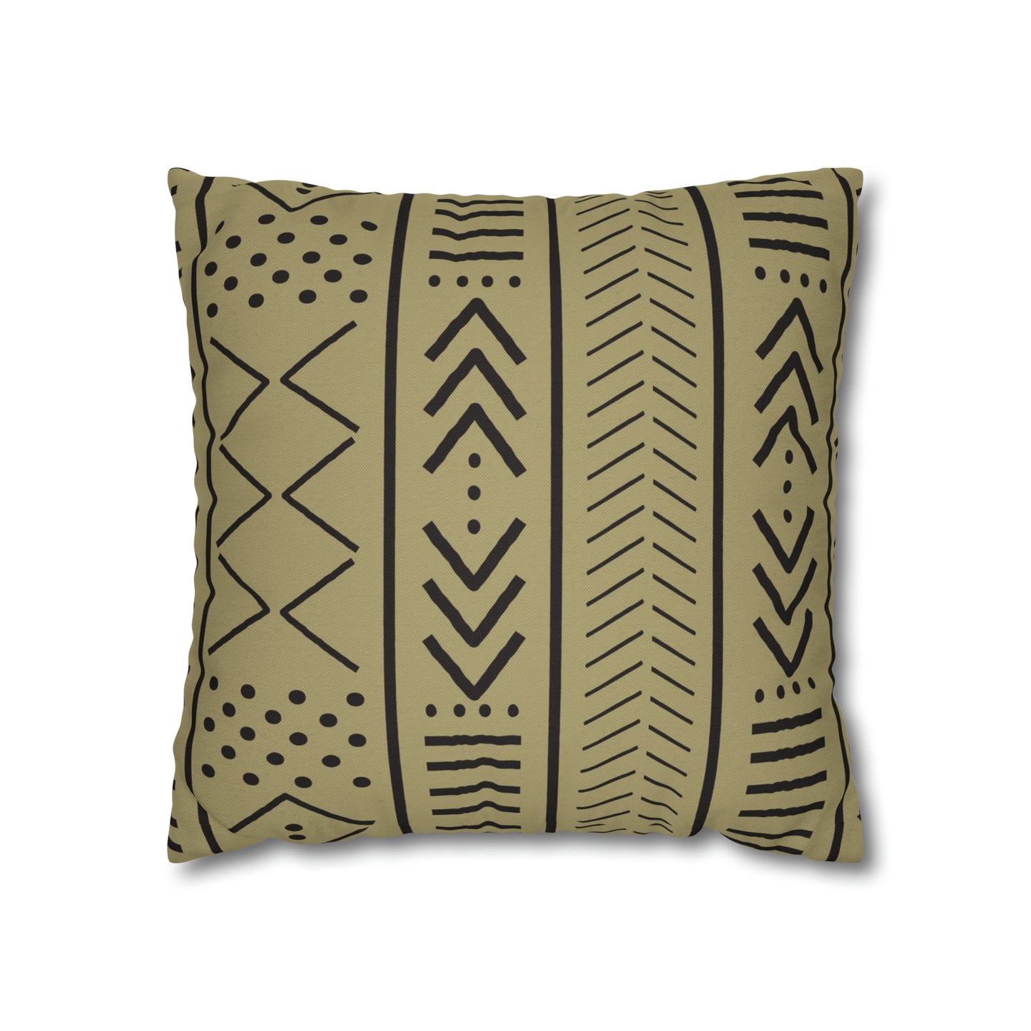 Biege Mudcloth Inspired Square Pillow Case | Afrocentric Pillow Case