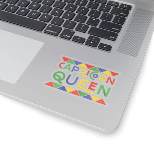 Transparent Capricorn Queen Kiss-Cut Stickers