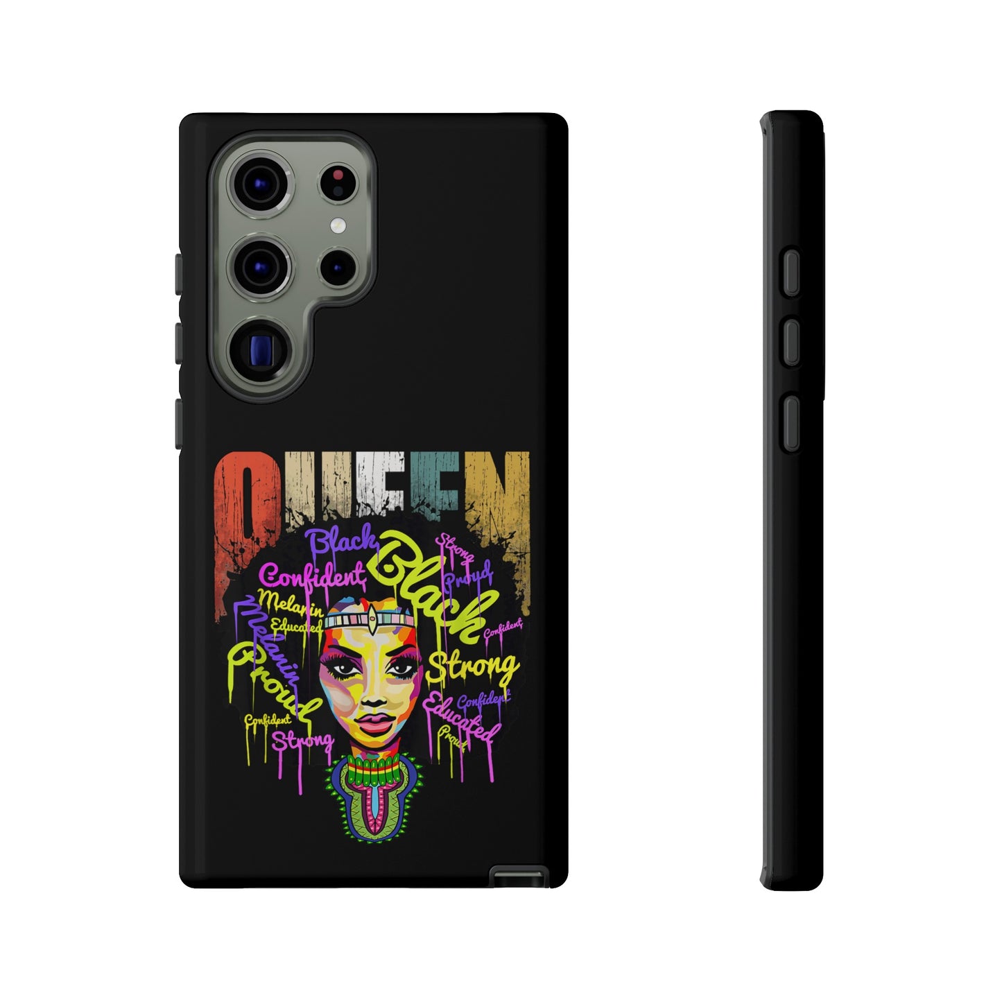 Black Queen Samsung Tough Cases | African Samsung Case | Afrocentric Samsung Case | Ankara Samsung Phone Case