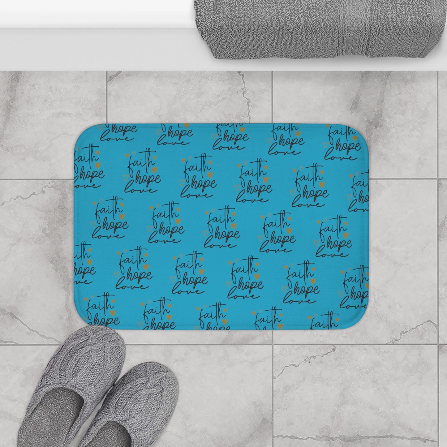 Faith Hope Love Bath Mat