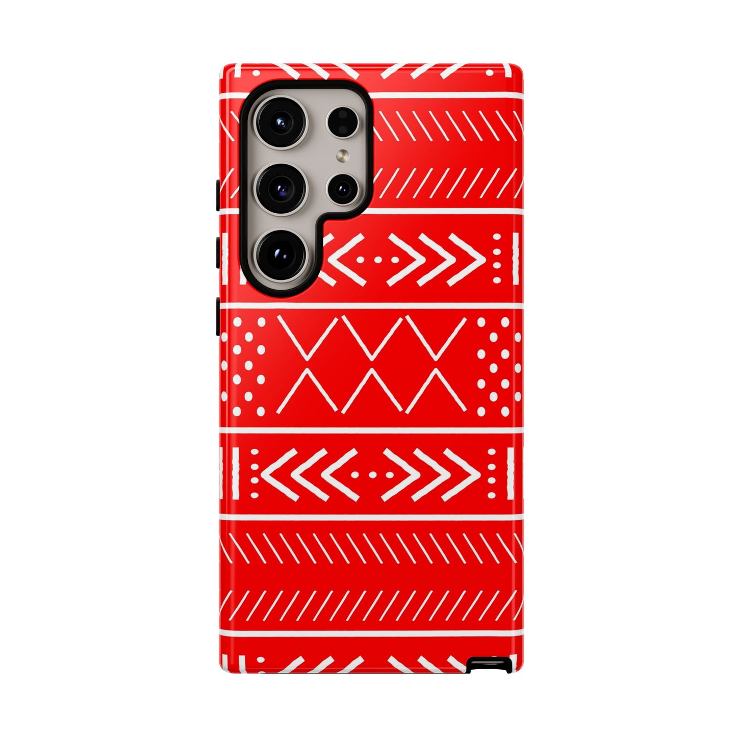 Red and White Mudcloth Samsung Tough Cases | African Samsung Case | Afrocentric Samsung Case | Mudcloth Samsung Case