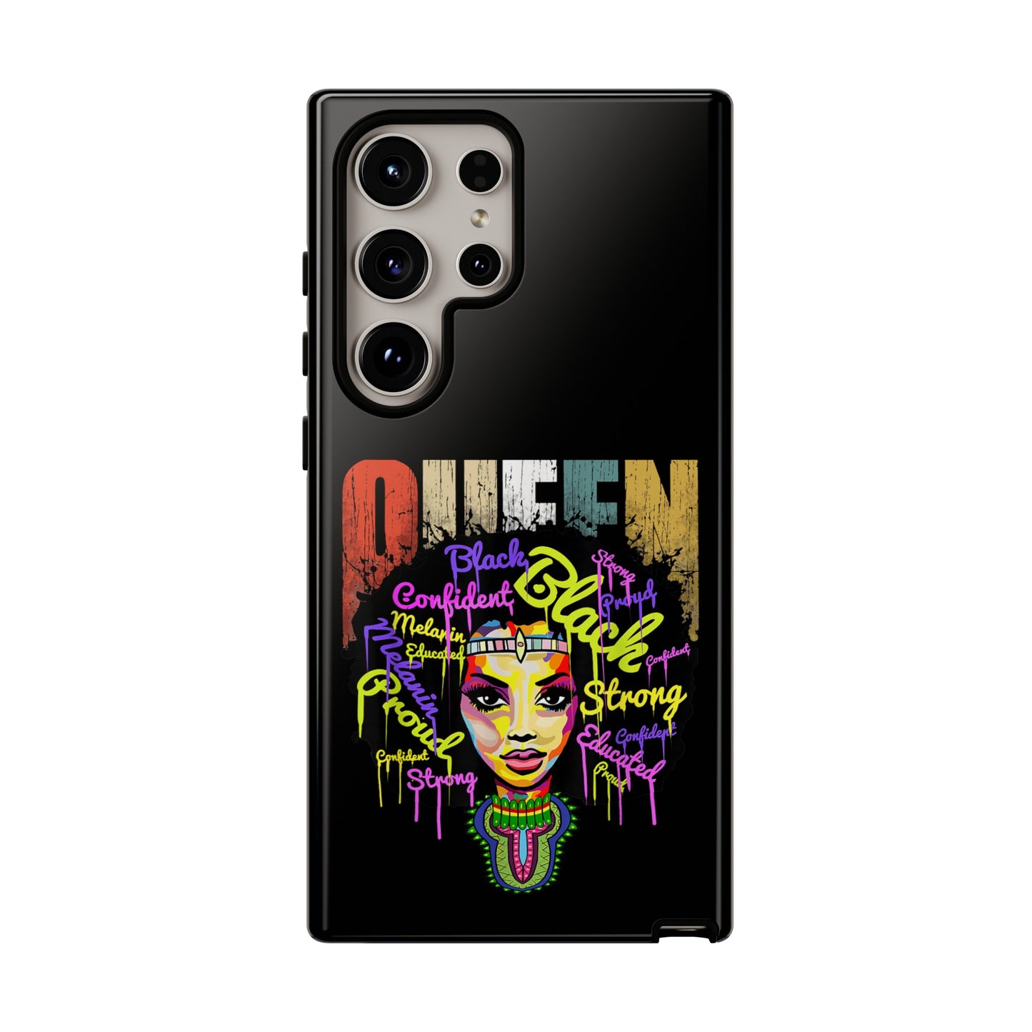 Black Queen Samsung Tough Cases | African Samsung Case | Afrocentric Samsung Case | Ankara Samsung Phone Case