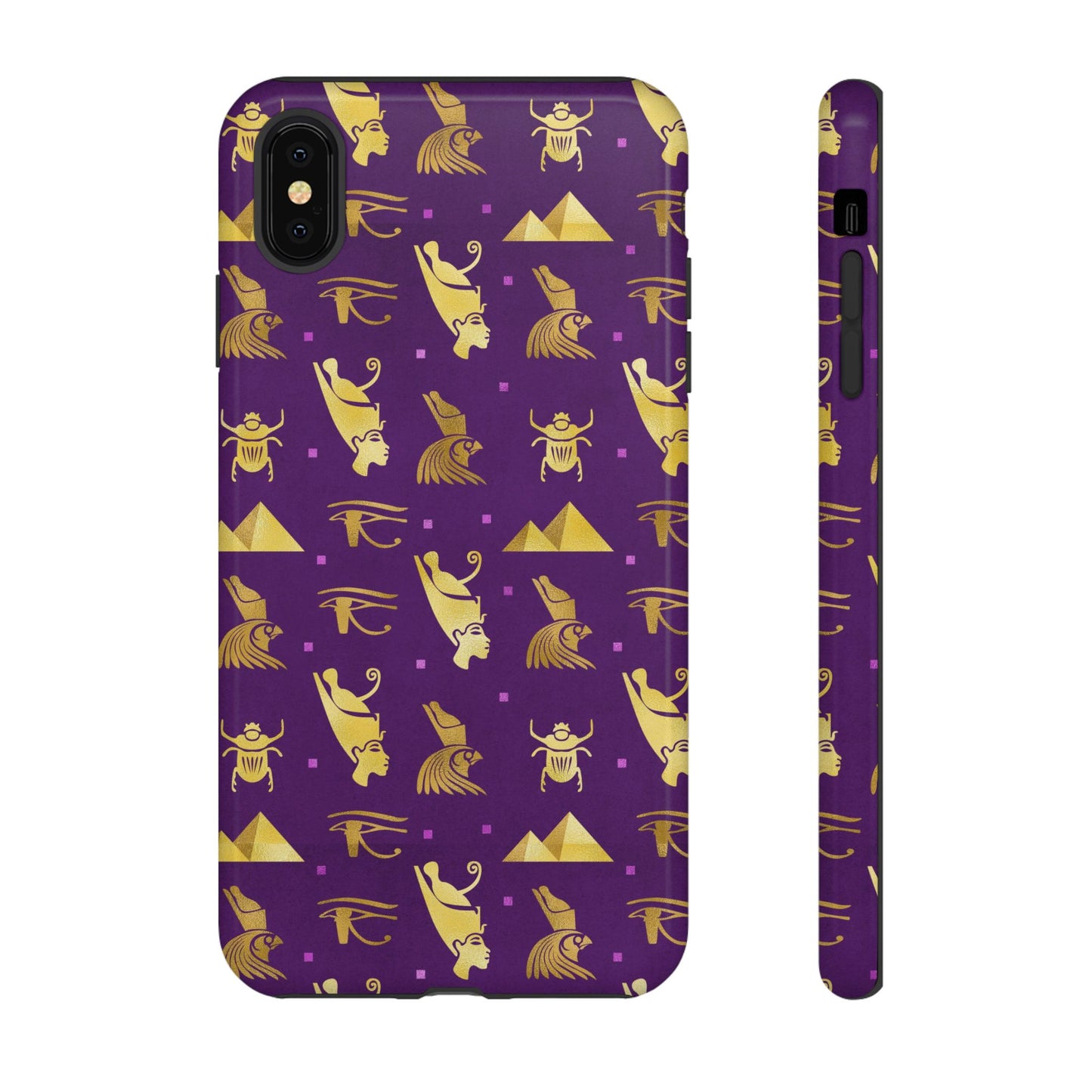 Purple and Gold Egyptian iPhone Tough Cases | Egyptian iPhone Case | Afrocentric iPhone Case