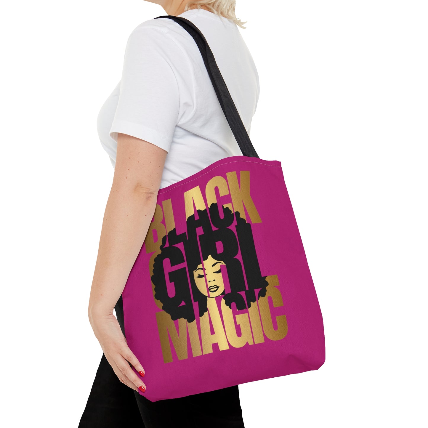 Pink Black Girl Magic Tote Bag