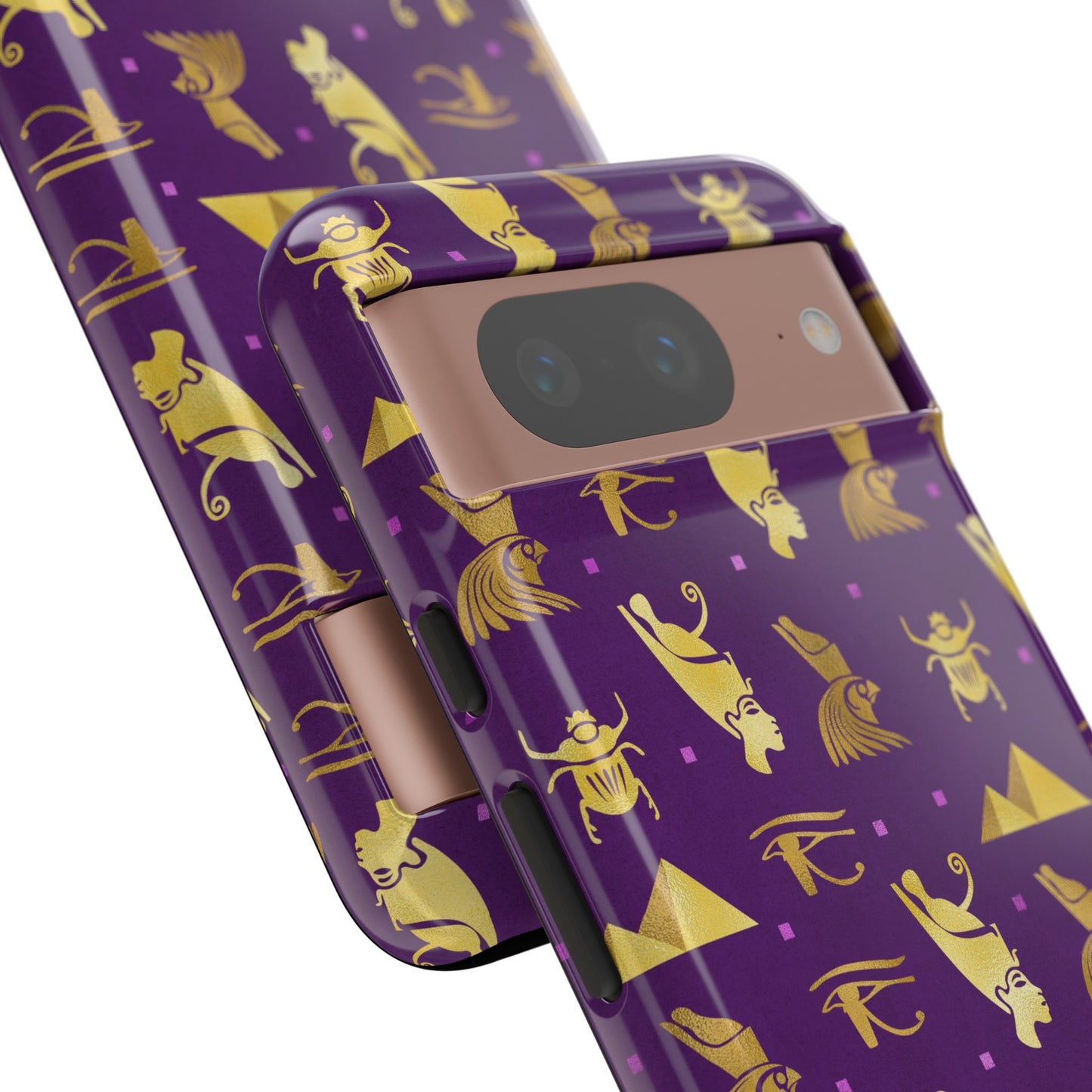 Purple and Gold Egyptian Google Pixel Tough Cases | African Google Pixel Case | Afrocentric Google Pixel Case | Egyptian Phone Case
