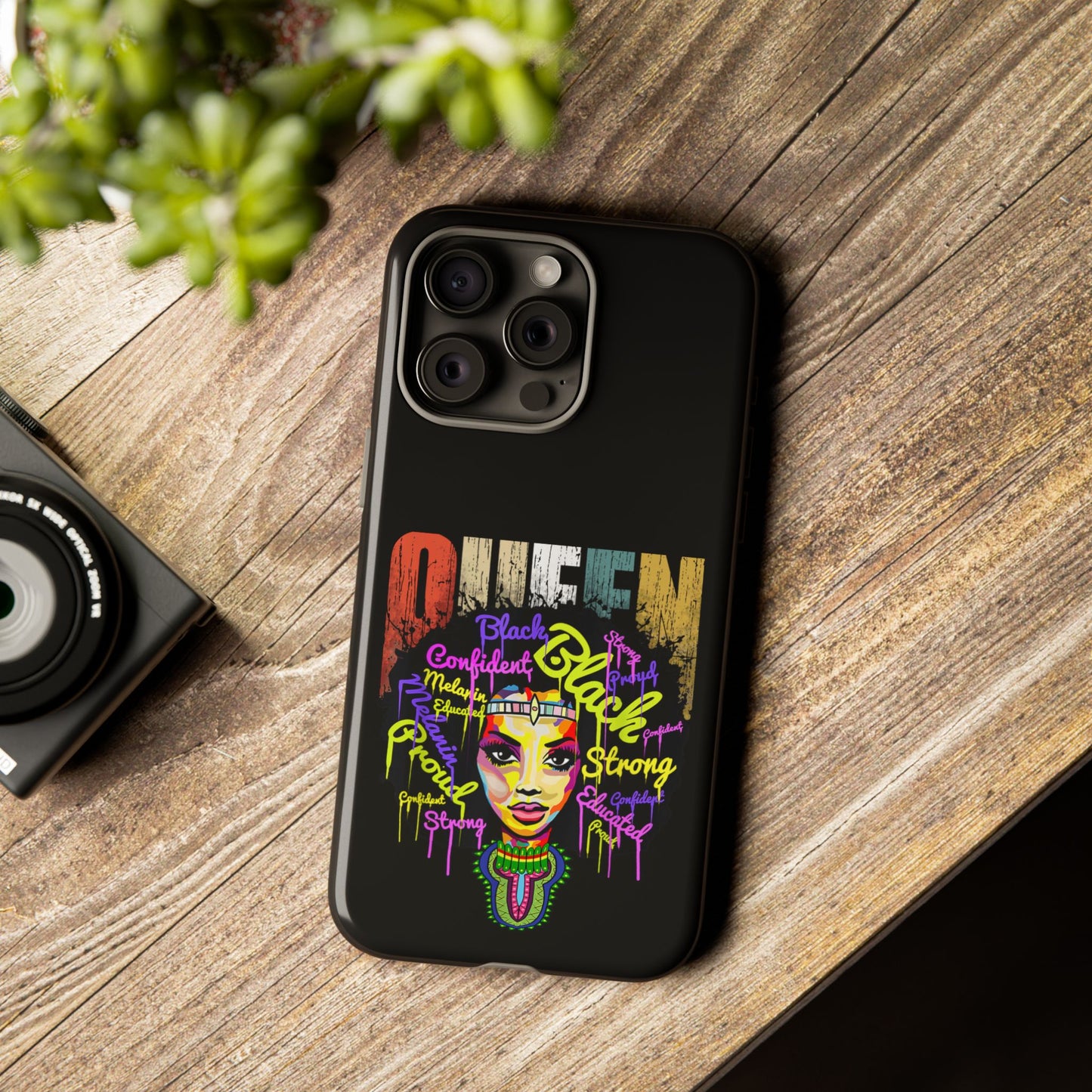 iPhone Black Queen Tough Cases | Ankara iPhone Case | Afrocentric iPhone Case