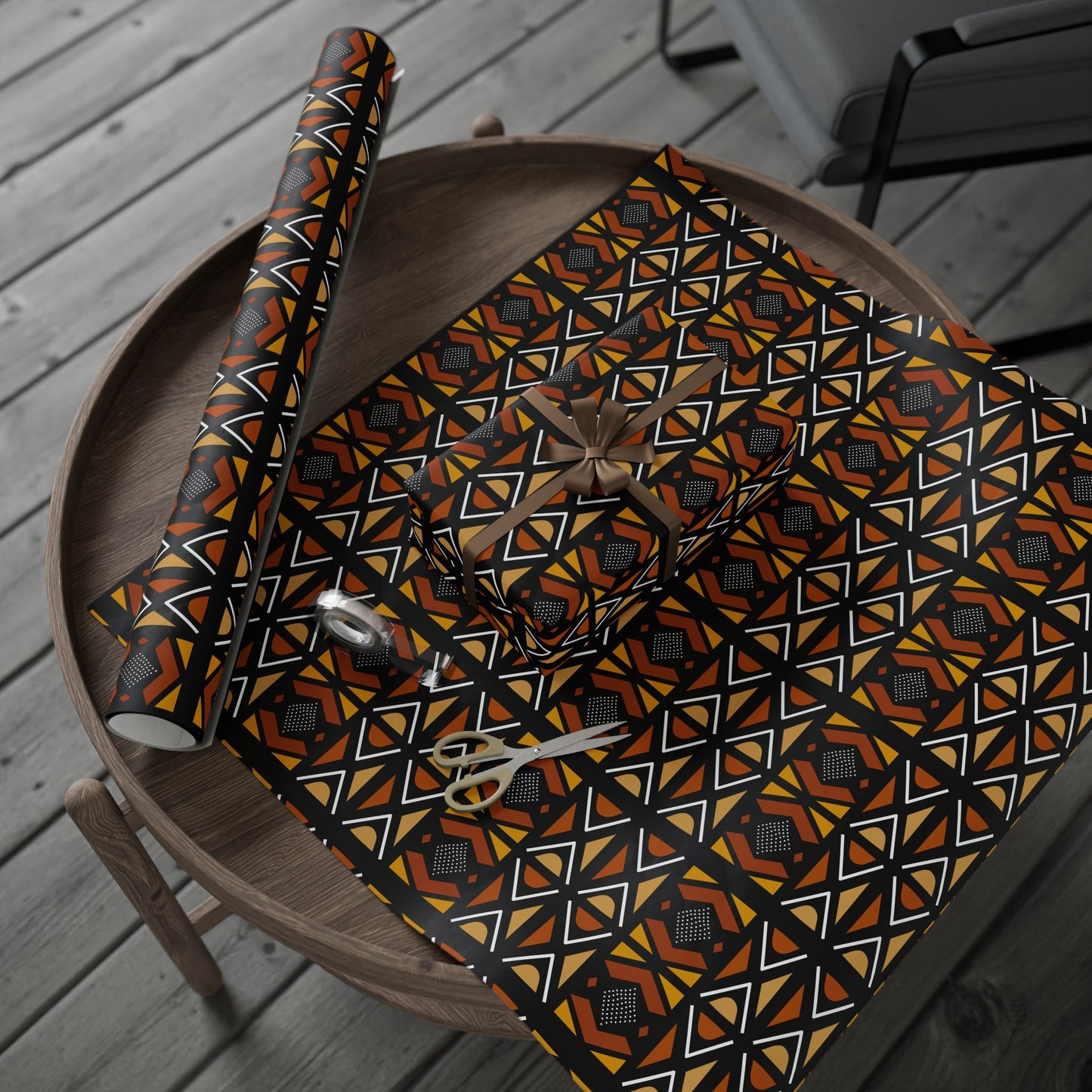 Mudcloth Inspired Wrapping Papers | African Wrapping Paper | Afrocentric Wrapping Paper | Mudcloth Craft Papers