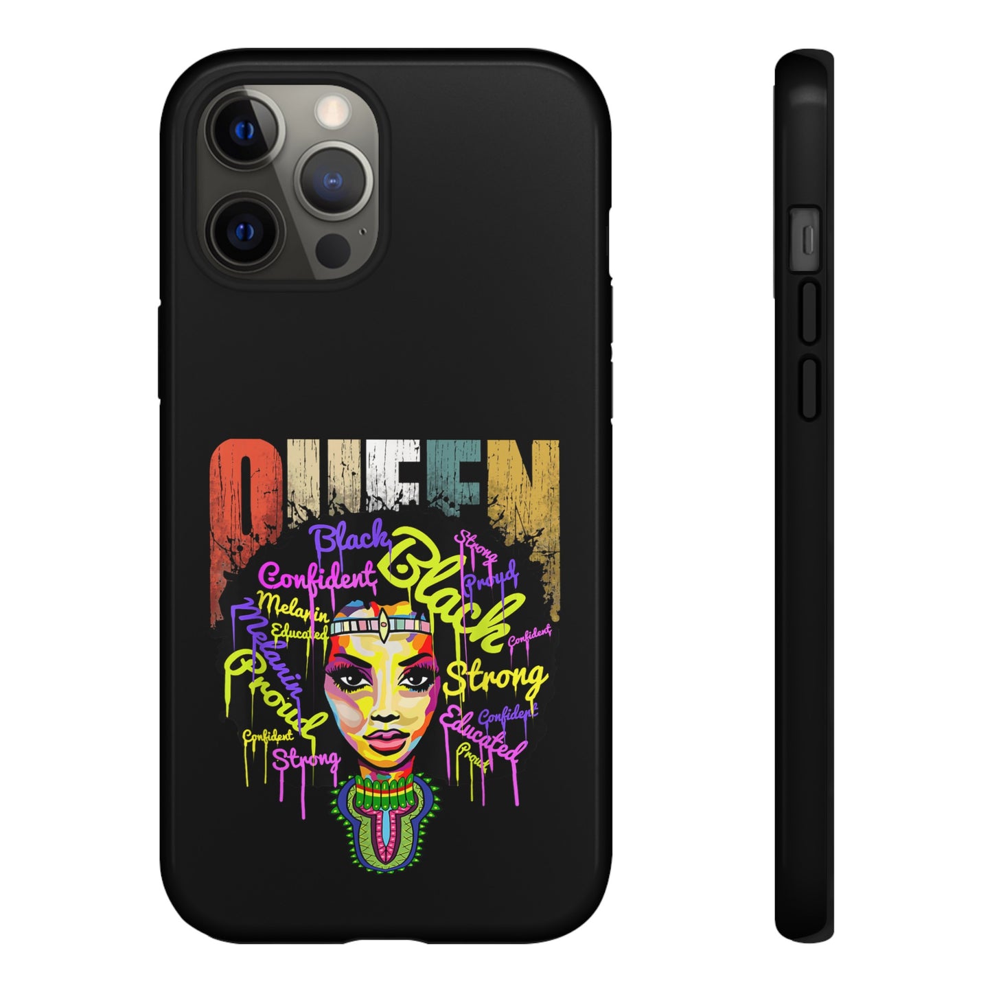 iPhone Black Queen Tough Cases | Ankara iPhone Case | Afrocentric iPhone Case