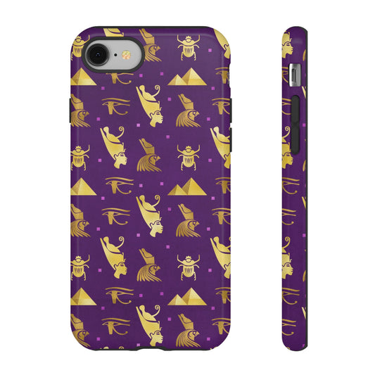 Purple and Gold Egyptian iPhone Tough Cases | Egyptian iPhone Case | Afrocentric iPhone Case