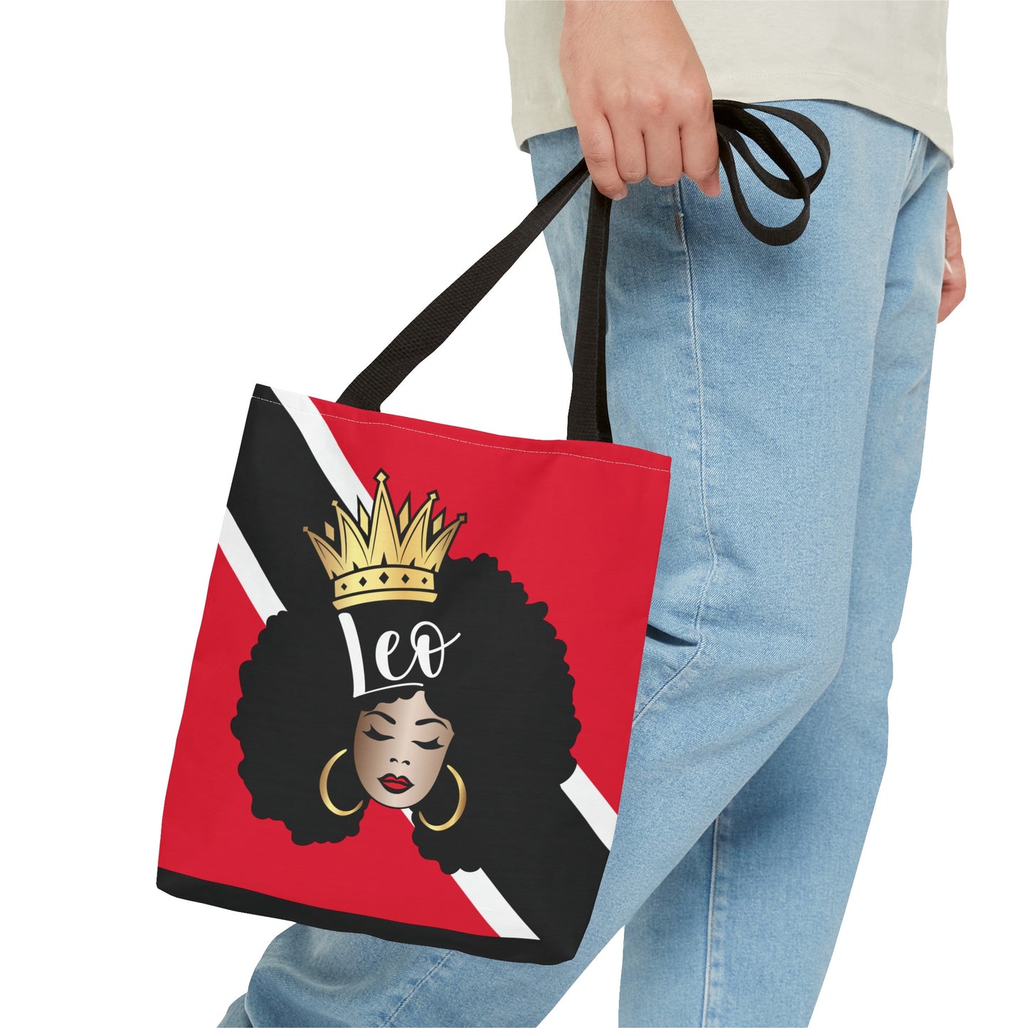 Trinidad Flag African American Woman Tote Bag | African Queen Bag | Black Girl Bag | Leo  Bag