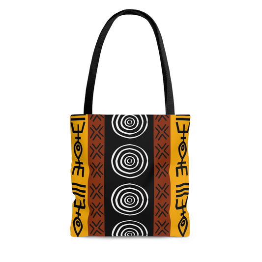 Mudcloth Inspired V Tote Bag