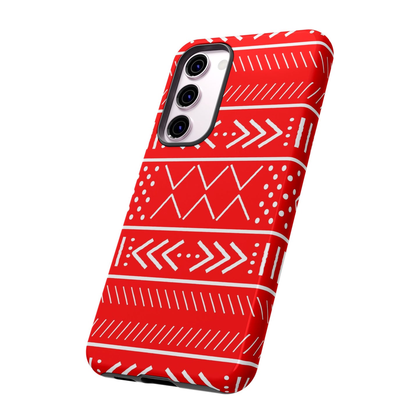 Red and White Mudcloth Samsung Tough Cases | African Samsung Case | Afrocentric Samsung Case | Mudcloth Samsung Case