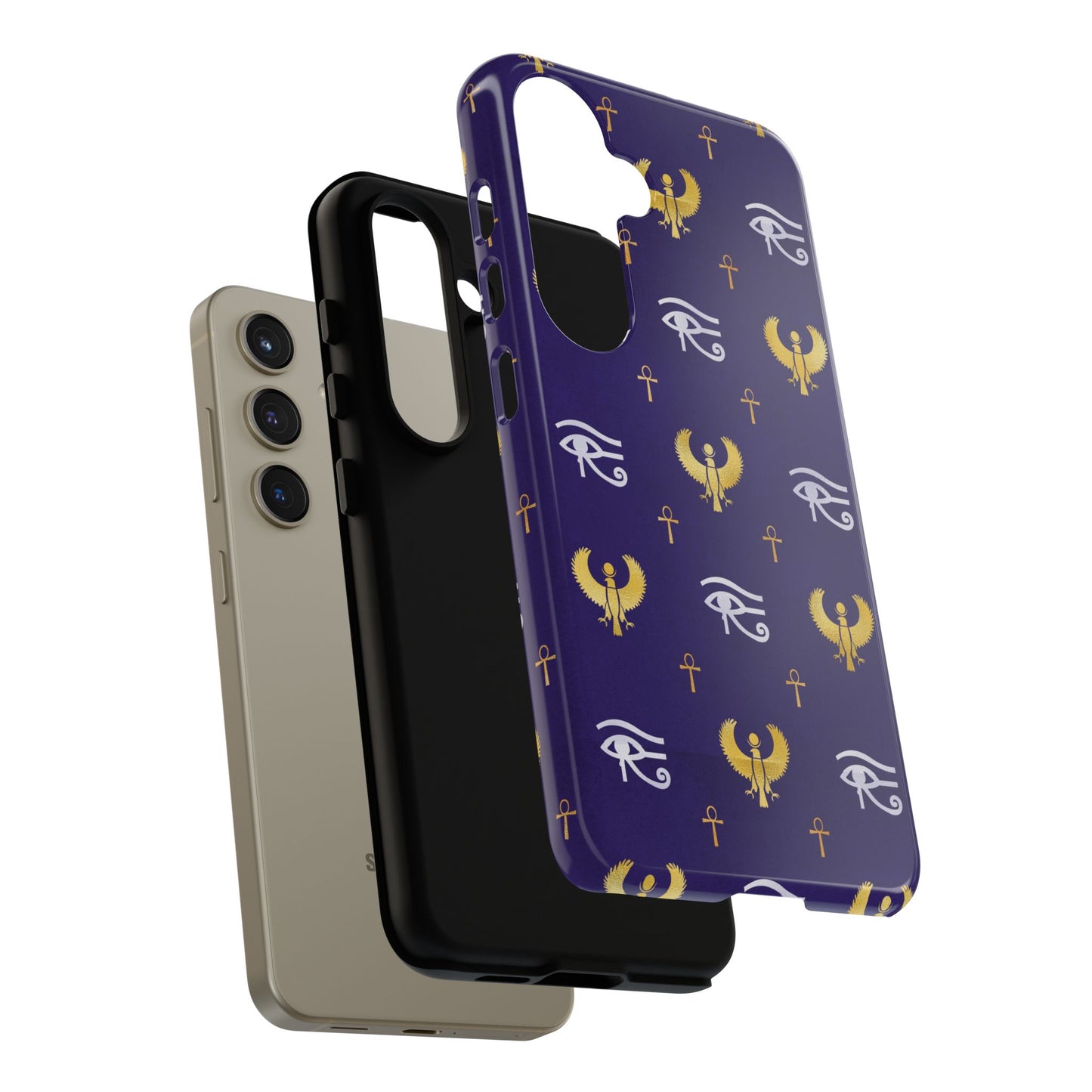 Blue Gold Egyptian Samsung Tough Cases | African Samsung Case | Afrocentric Samsung Case | Egyptian Samsung Case