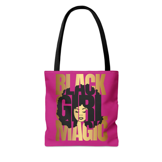 Pink Black Girl Magic Tote Bag