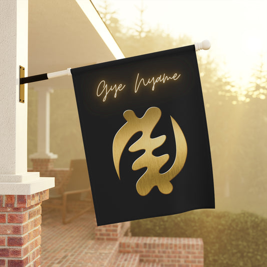 Gye Nyame Home Flag | House Banner | Black Gifts | Yard Gifts | Yard Flag | Adinkra Banner
