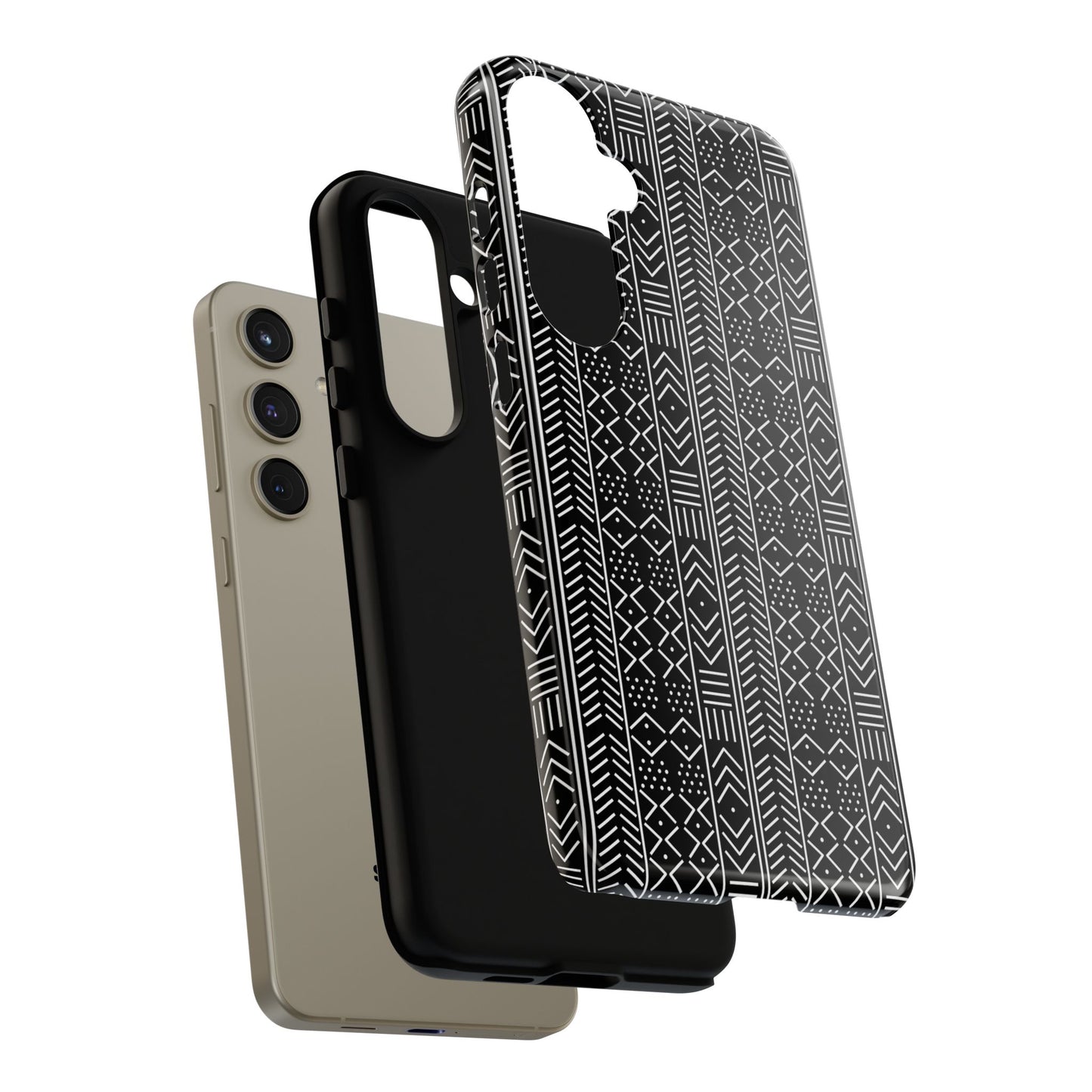 Black & White Mudcloth Samsung Tough Cases | African Samsung Case | Afrocentric Samsung Case