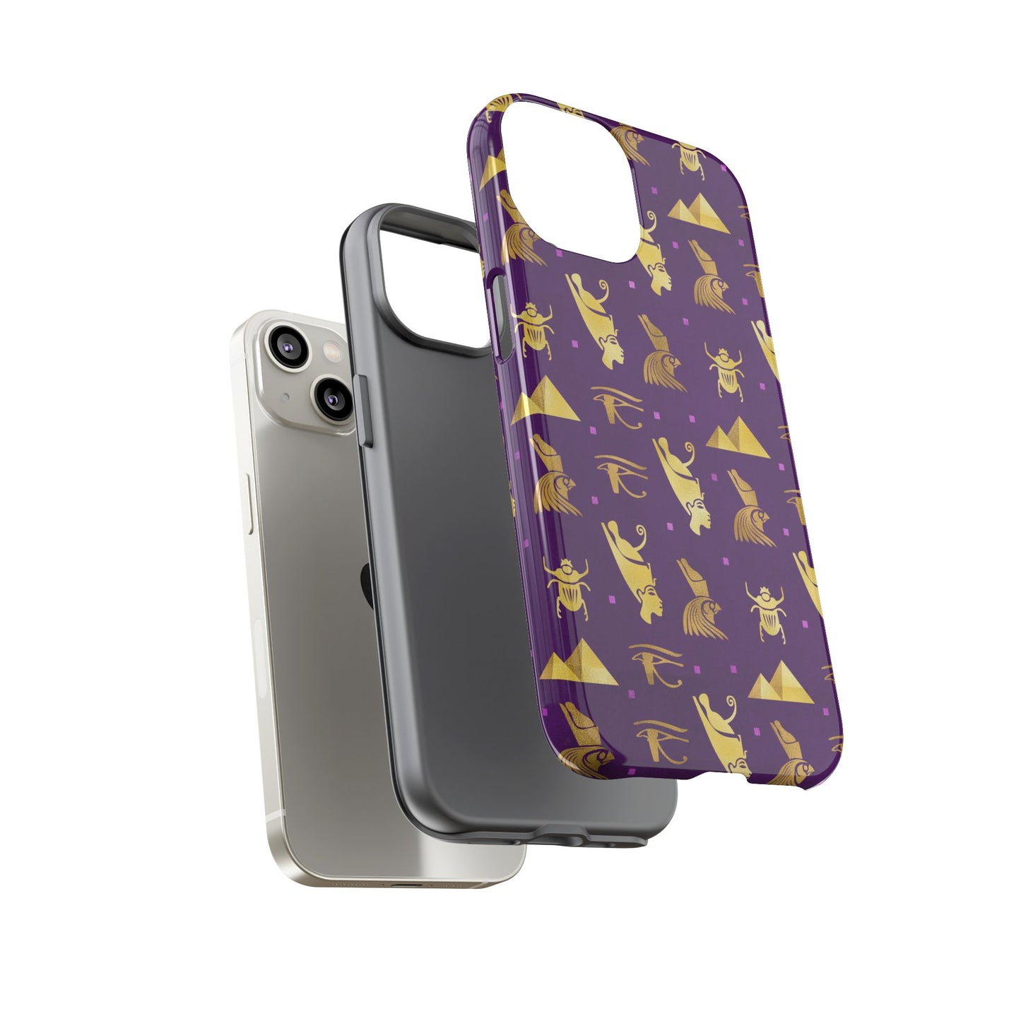 Purple and Gold Egyptian iPhone Tough Cases | Egyptian iPhone Case | Afrocentric iPhone Case