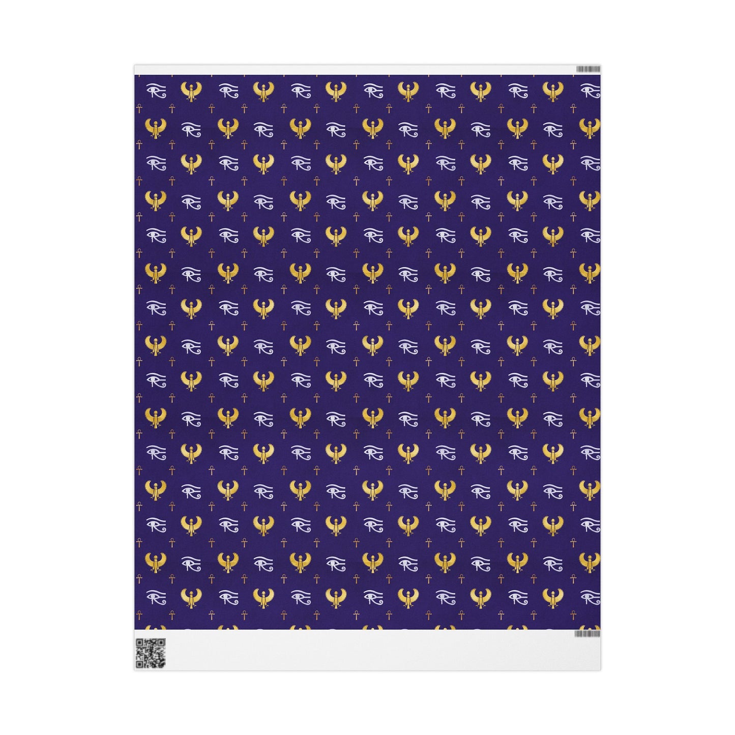 Blue Egyptian Wrapping Papers | Ankh Wrapping Paper | Afrocentric Wrapping Paper | Eye of Horus Craft Paper